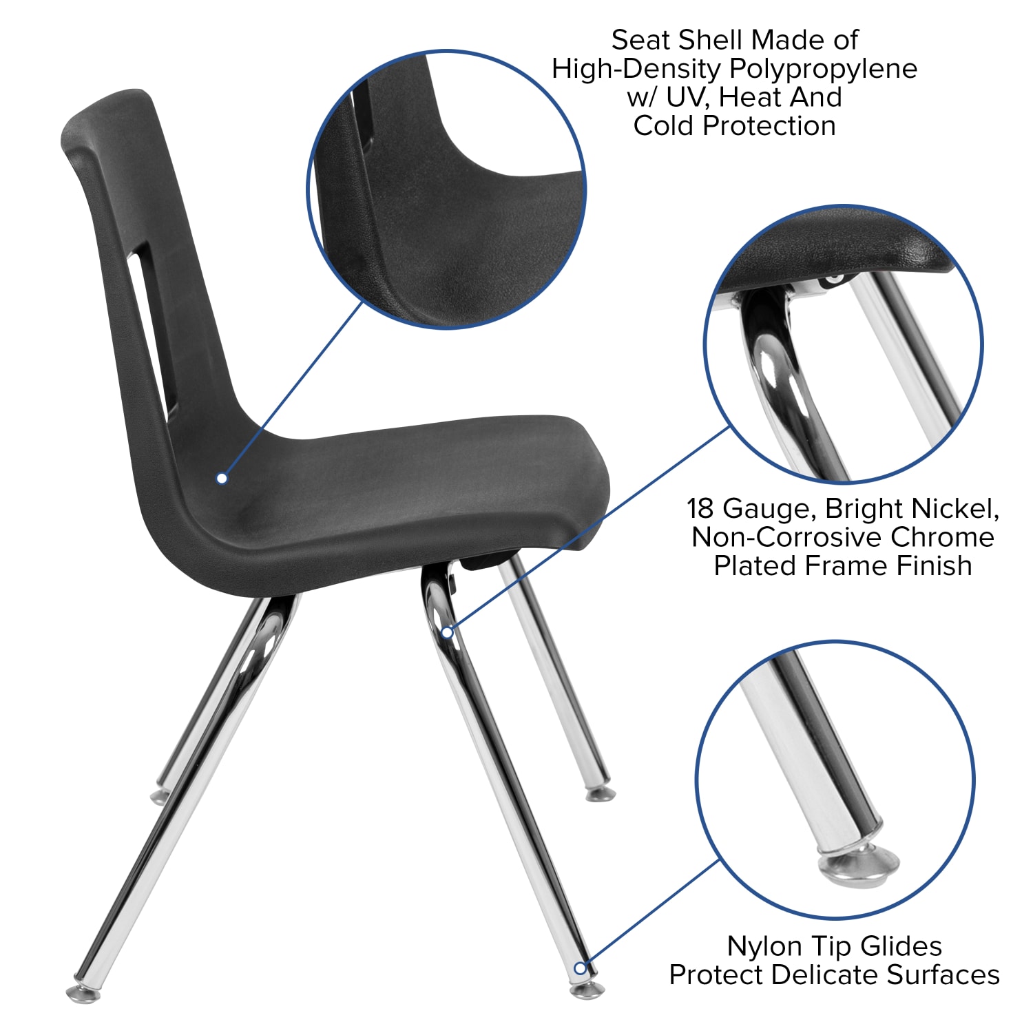 Flash Furniture Advantage Student Stacking School Chair BlackSilver ADVSSC16BLK PopularChairscom Flash Furniture Advantage Student Stacking School Chair BlackSilver ADVSSC16BLK PopularChairscom