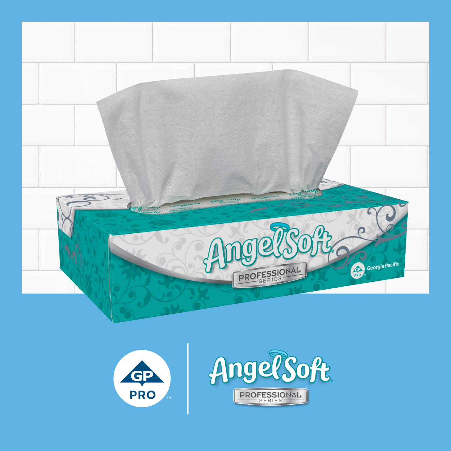 Angel Soft Professional Series 2-Ply Facial Tissue, Flat Box, White, 10% Recycled Fiber, 30 Boxes Per Case, 100 Sheets Per Box - Image 5
