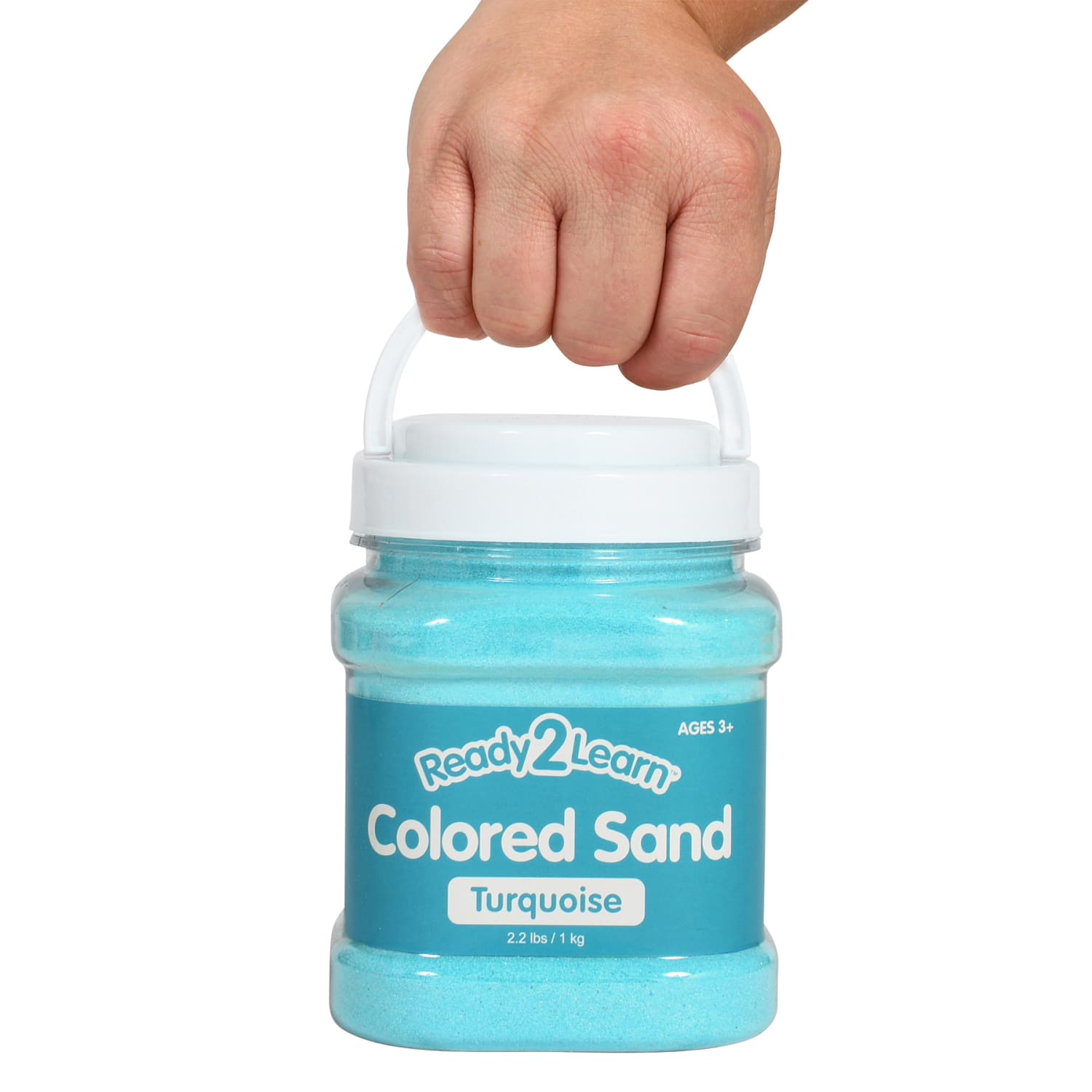 Ready 2 Learn Colored Sand Jars, 2.2 Lb, Turquoise, Pack Of 3 Jars - Image 4