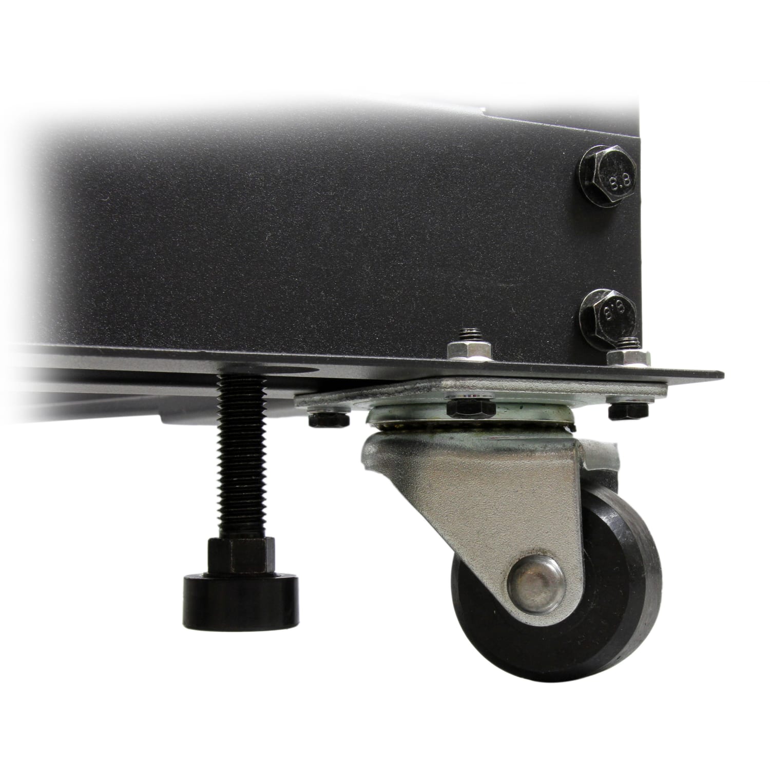 StarTech.com 42U Adjustable Depth Open Frame 4 Post Server Rack Cabinet - Flat Pack w/ Casters, Levelers and Cable Management Hooks - 4POSTRACK42 - Image 5