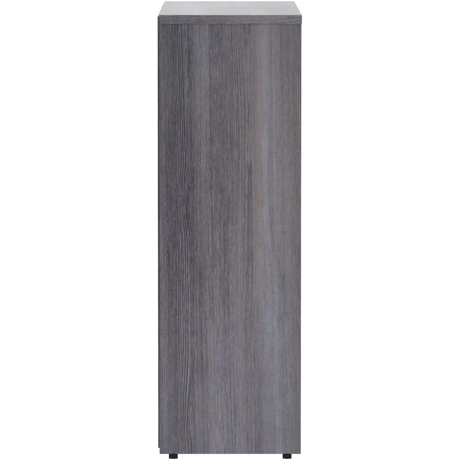 Lorell Laminate 3-Shelf Modular Shelving Bookcase, 36inH x 36inW x 12inD, Weathered Charcoal - Image 4