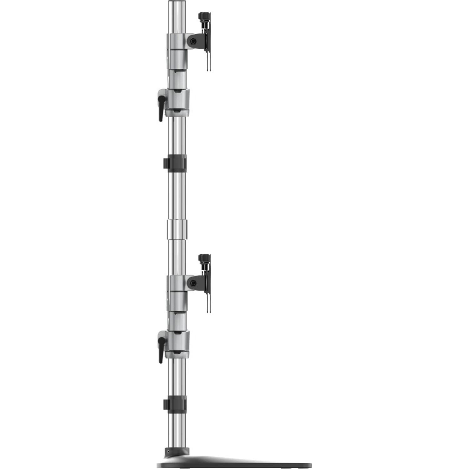 StarTech.com Quad Monitor Stand - Desktop VESA 4 Monitor Arm up to 32in Screens - Ergonomic Articulating Pole Mount - Adjustable - Silver - VESA 75x75/100x100mm desktop quad monitor stand 2x2 supports 4 displays up to 32in 17.6lb per screen - Image 3