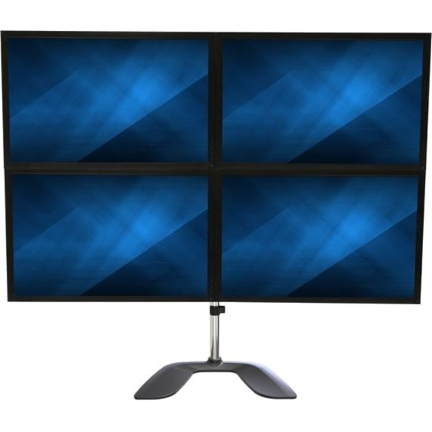StarTech.com Quad Monitor Stand - Desktop VESA 4 Monitor Arm up to 32in Screens - Ergonomic Articulating Pole Mount - Adjustable - Silver - VESA 75x75/100x100mm desktop quad monitor stand 2x2 supports 4 displays up to 32in 17.6lb per screen - Image 5