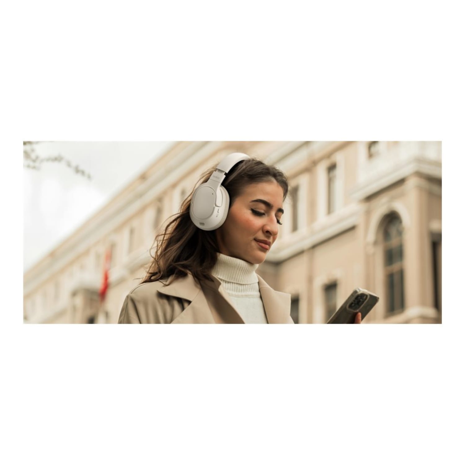 Belkin SoundForm Isolate Noise Cancelling Over-Ear Headphones, USB Type C, Mini-Phone (3.5mm), Wired/Wireless, Binaural, Circumaural, Sand - Image 6