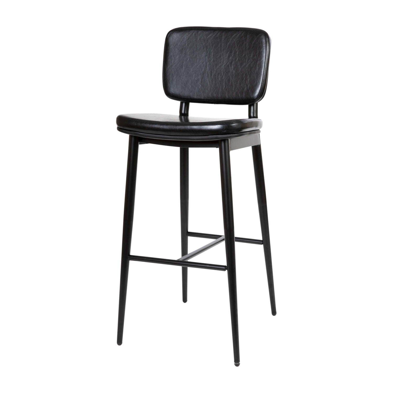 Flash Furniture Kenzie Commercial Grade Mid Back Bar Stools Black Set Of 2 Stools PopularChairscom