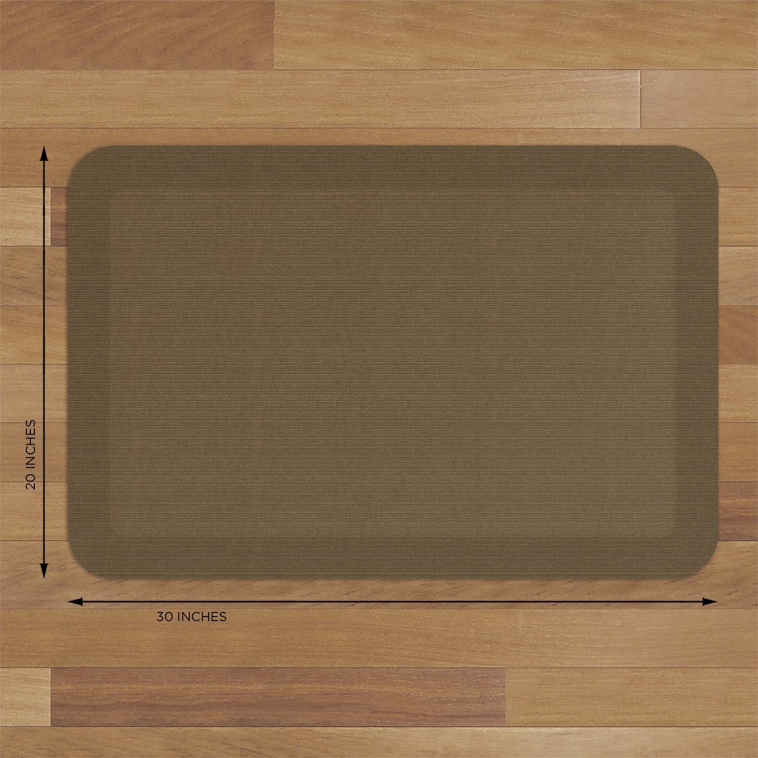 GelPro Designer Comfort Polyurethane Anti-Fatigue Mat For Hard Floors, 20in x 30in, Grasscloth Khaki - Image 4
