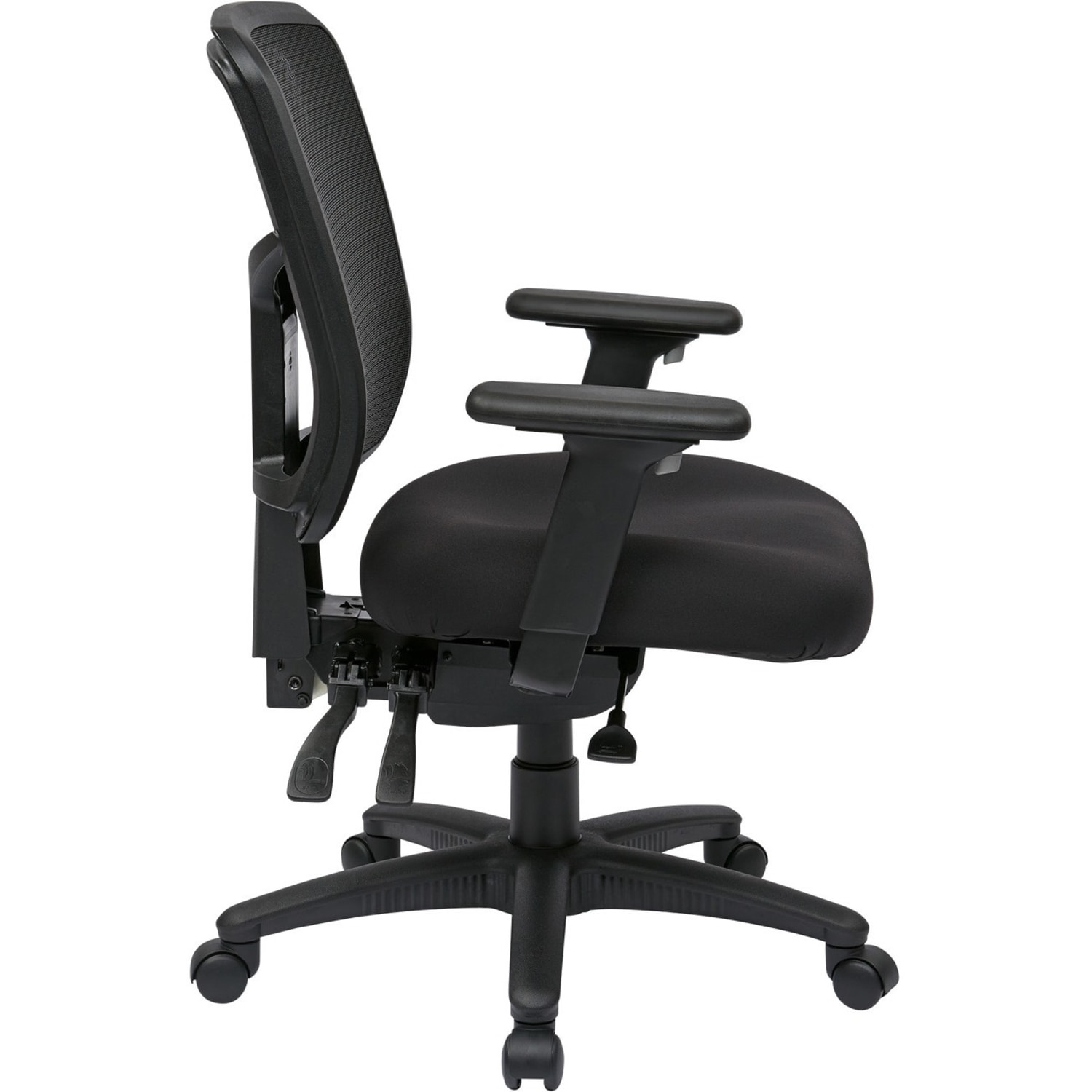 Office Star ProGrid Mid Back Managers Chair Coal PopularChairscom
