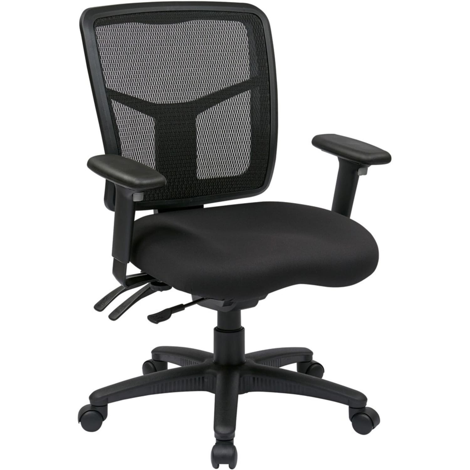 Office Star ProGrid Mid Back Managers Chair Coal PopularChairscom