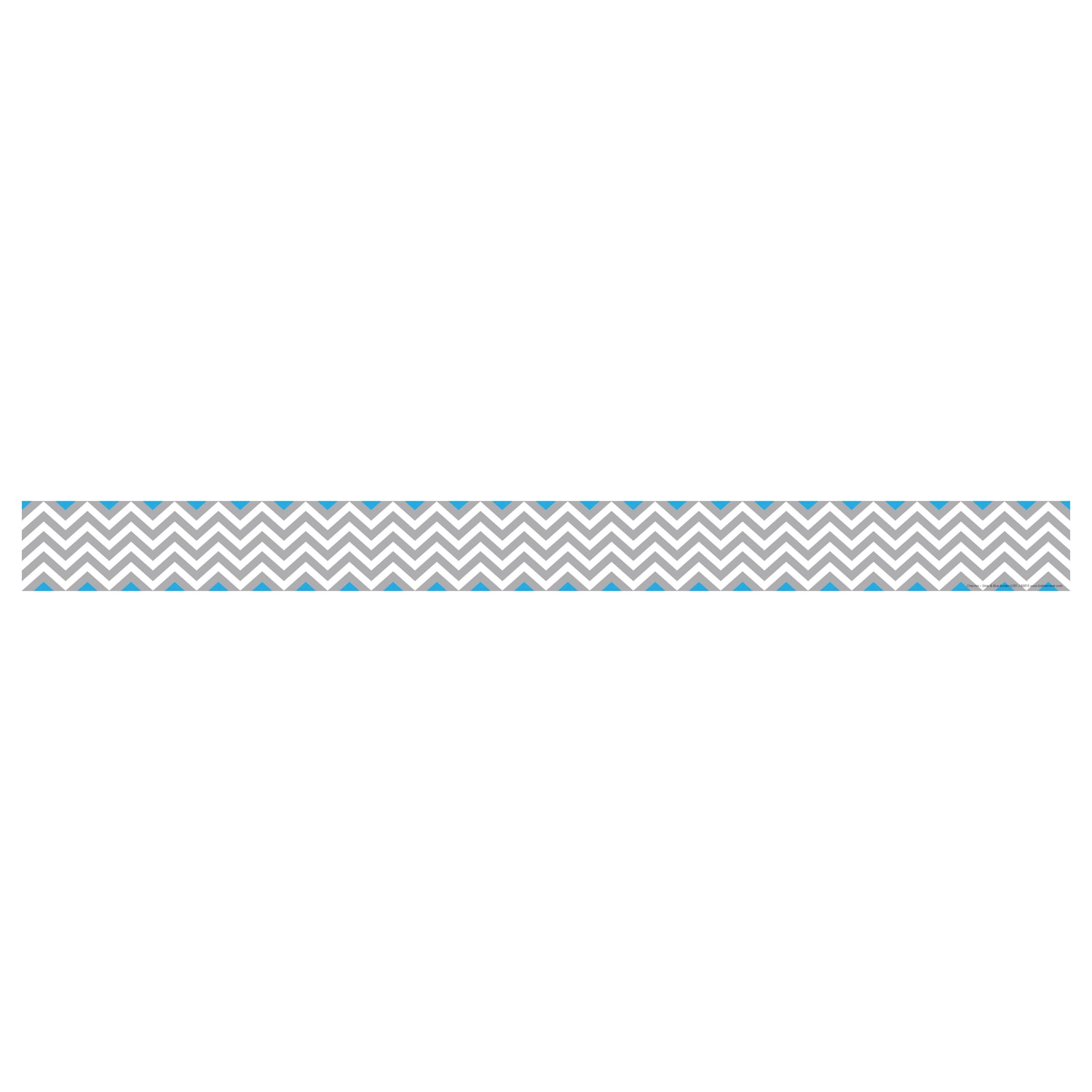 Barker Creek Double-Sided Border Strips, 3in x 35in, Chevron Gray/Blue, Set Of 24 - Image 3