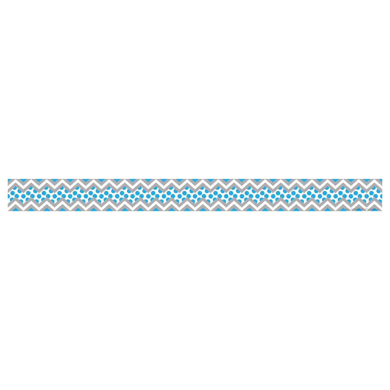 Barker Creek Double-Sided Border Strips, 3in x 35in, Chevron Gray/Blue, Set Of 24 - Image 4