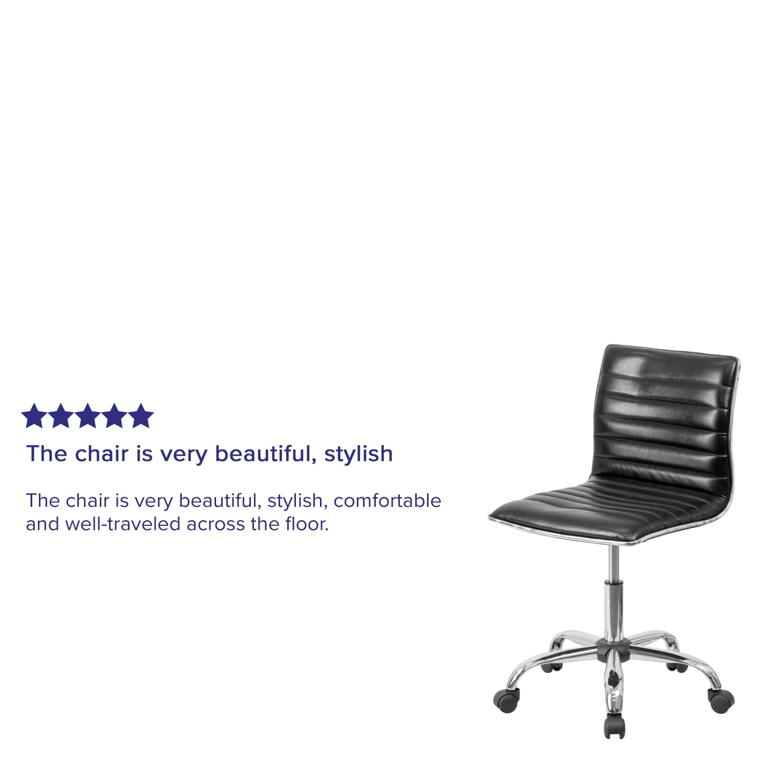 Flash Furniture Vinyl Low-Back Swivel Armless Task Chair, Black/Gray - Image 6