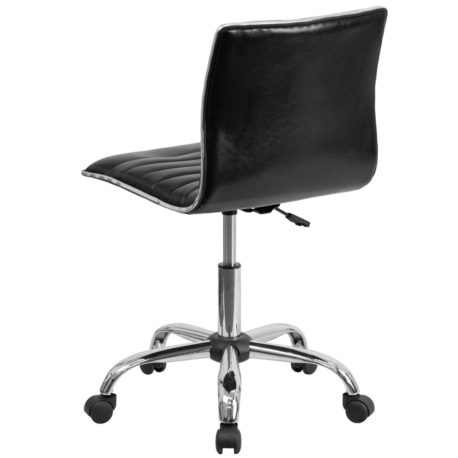 Flash Furniture Vinyl Low Back Swivel Armless Task Chair BlackGray PopularChairscom