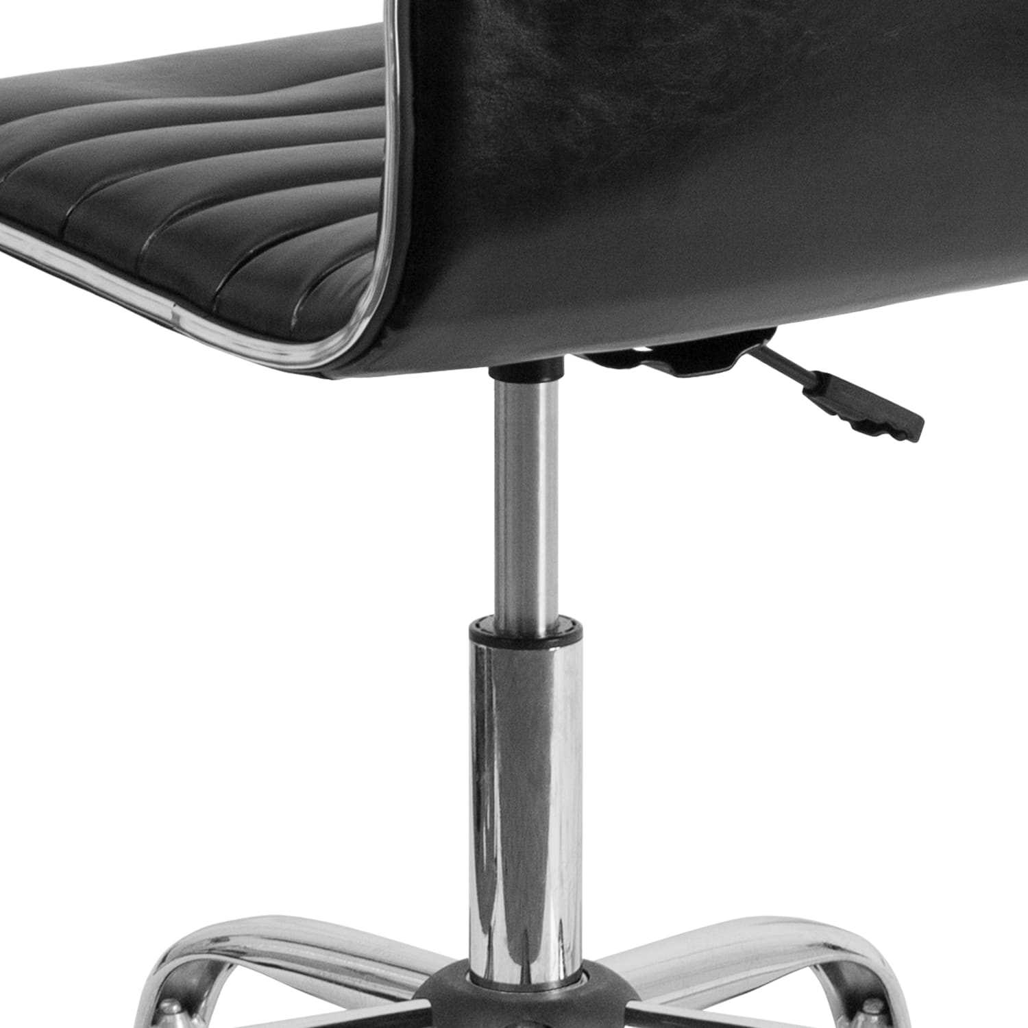 Flash Furniture Vinyl Low Back Swivel Armless Task Chair BlackGray PopularChairscom
