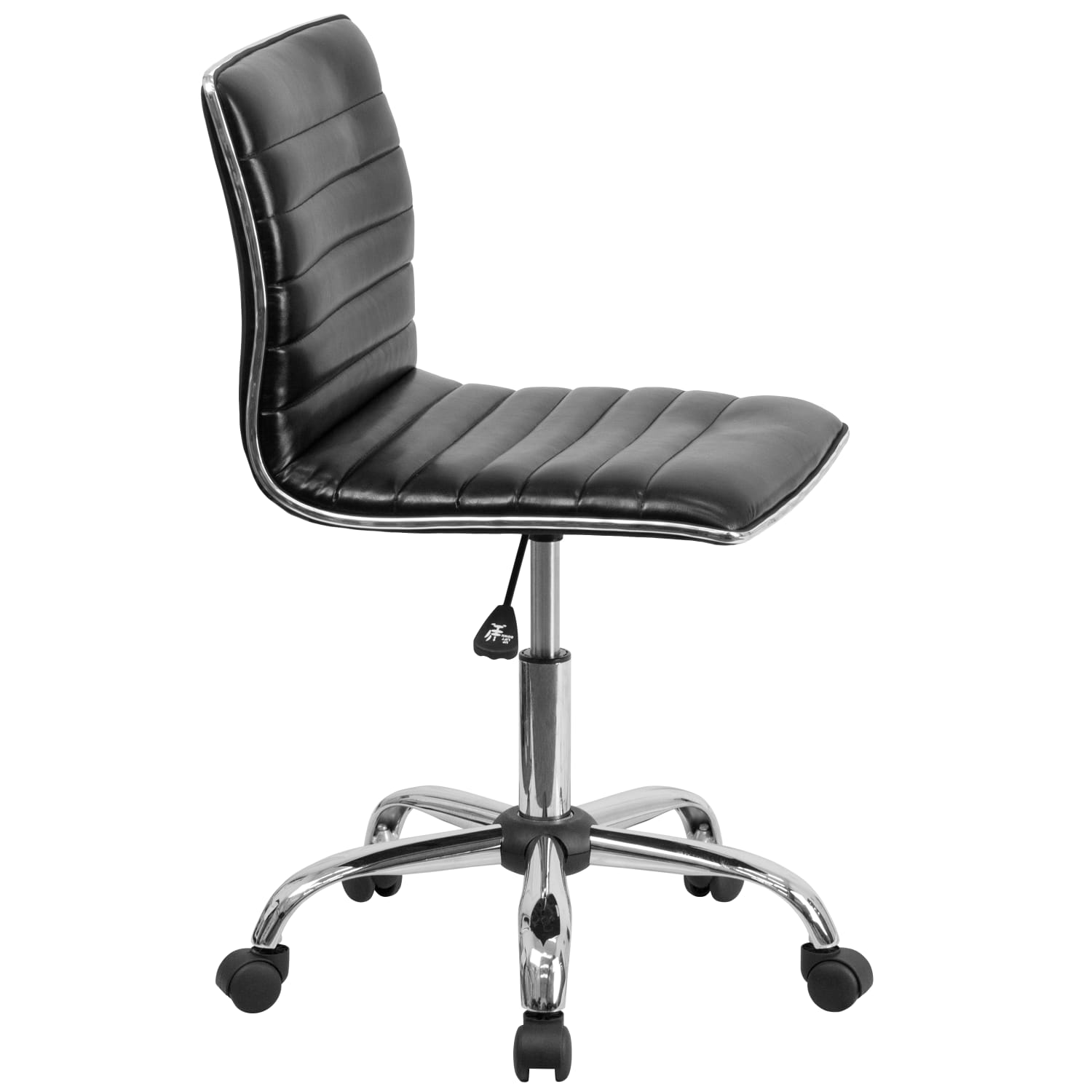 Flash Furniture Vinyl Low Back Swivel Armless Task Chair BlackGray PopularChairscom