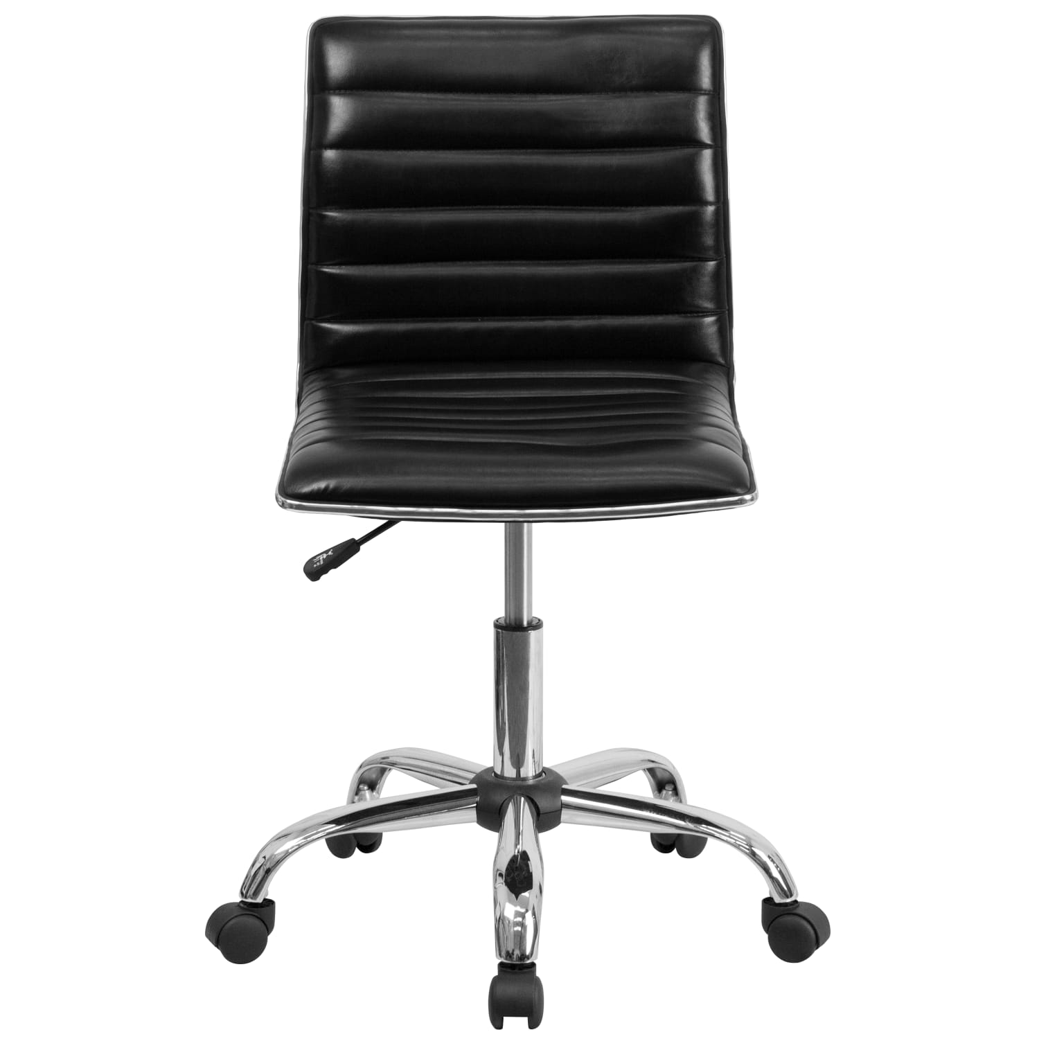 Flash Furniture Vinyl Low Back Swivel Armless Task Chair BlackGray PopularChairscom