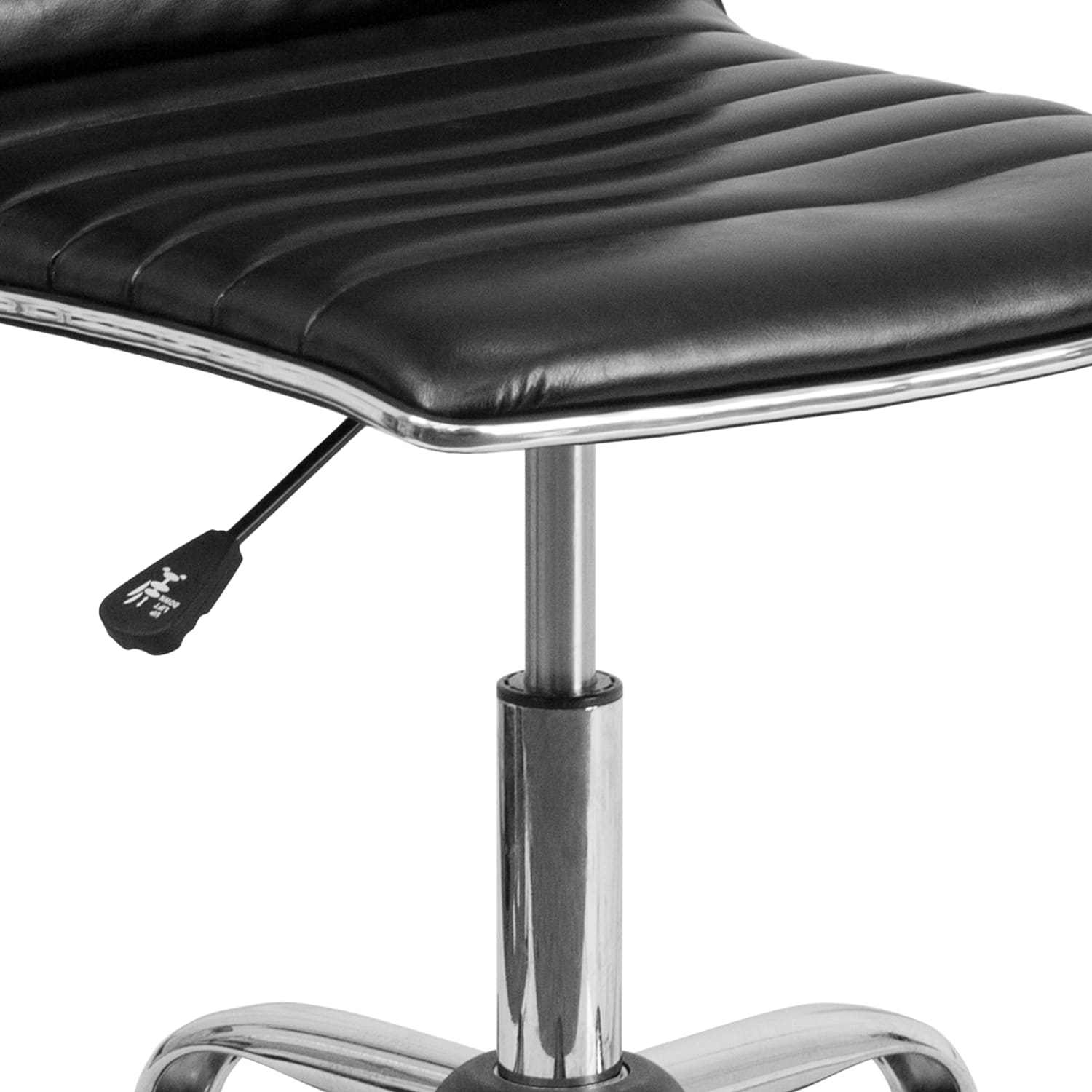 Flash Furniture Vinyl Low Back Swivel Armless Task Chair BlackGray PopularChairscom