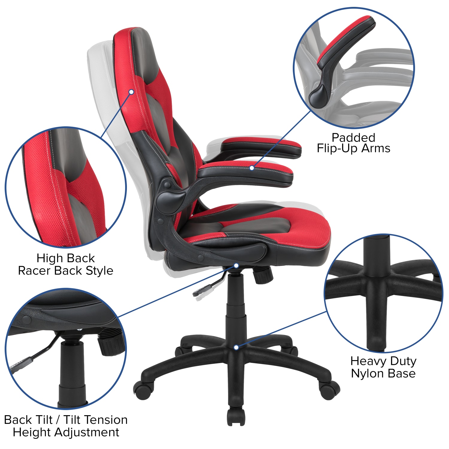 Flash Furniture X10 Ergonomic LeatherSoft Faux Leather HighBack Racing Gaming Chair With FlipUp Arms RedBlack PopularChairscom Flash Furniture X10 Ergonomic LeatherSoft Faux Leather High Back Racing Gaming Chair With Flip Up Arms RedBlack PopularChairscom