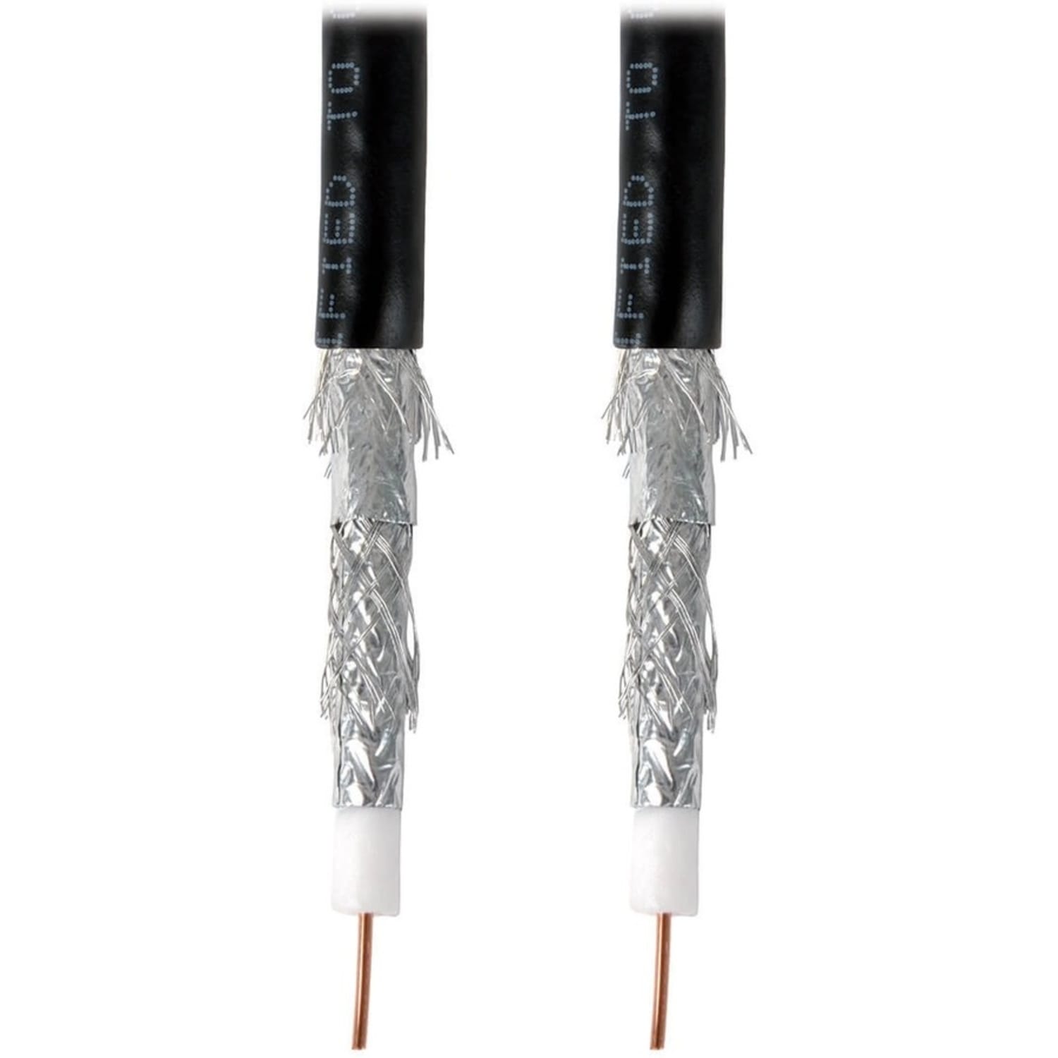 Tripp Lite RG6/U Quad-Shield CMR-Rated Coaxial Cable Black 1000 ft. (304.8 m) - Coaxial - 1000 ft - 1 x Bare Wire - 1 x Bare Wire - Shielding - Image 3