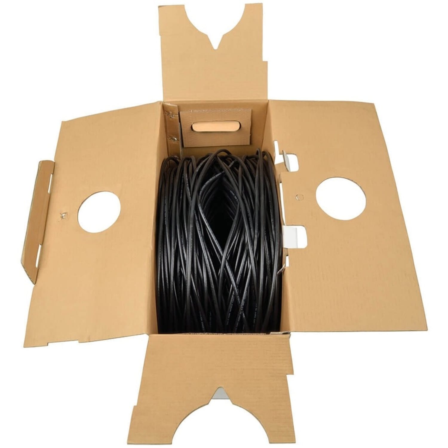 Tripp Lite RG6/U Quad-Shield CMR-Rated Coaxial Cable Black 1000 ft. (304.8 m) - Coaxial - 1000 ft - 1 x Bare Wire - 1 x Bare Wire - Shielding - Image 4