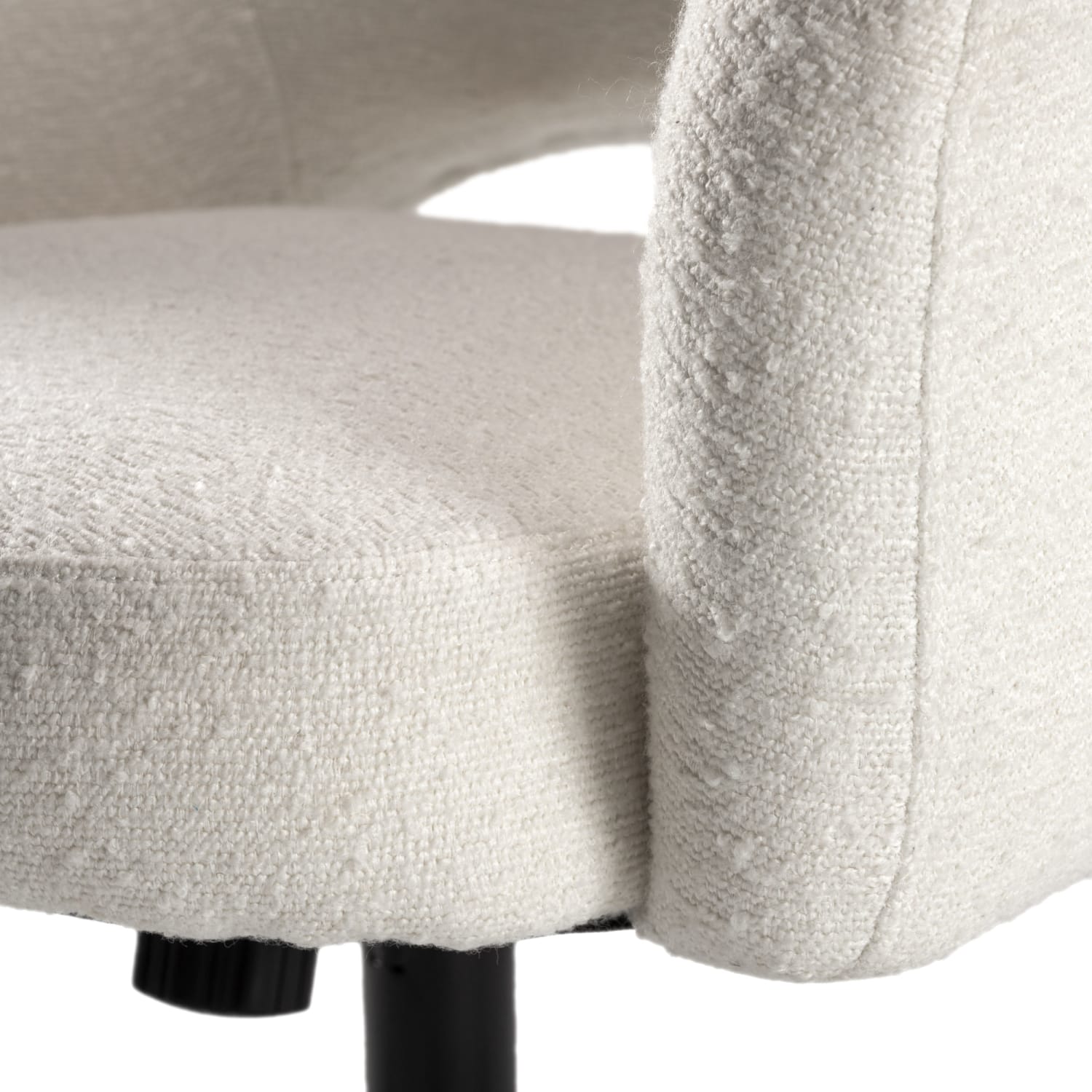 Bush Furniture Fairfax Ergonomic Fabric Mid Century Mid Back Modern Desk Chair for Home Office, Light Cream Fabric, Standard Delivery - Image 6