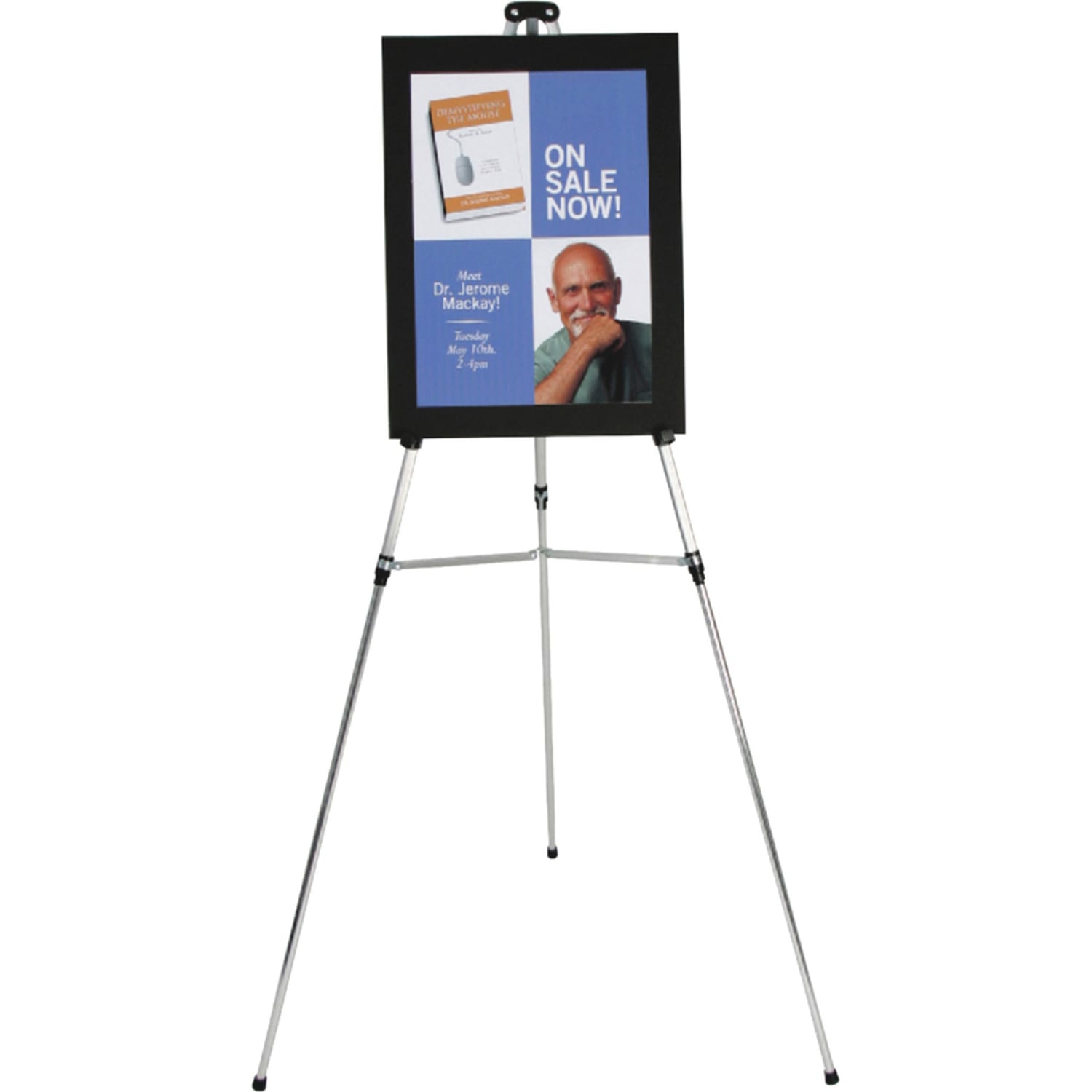 Quartet Aluminum Lightweight Telescoping Display Easel, Silver - Image 4