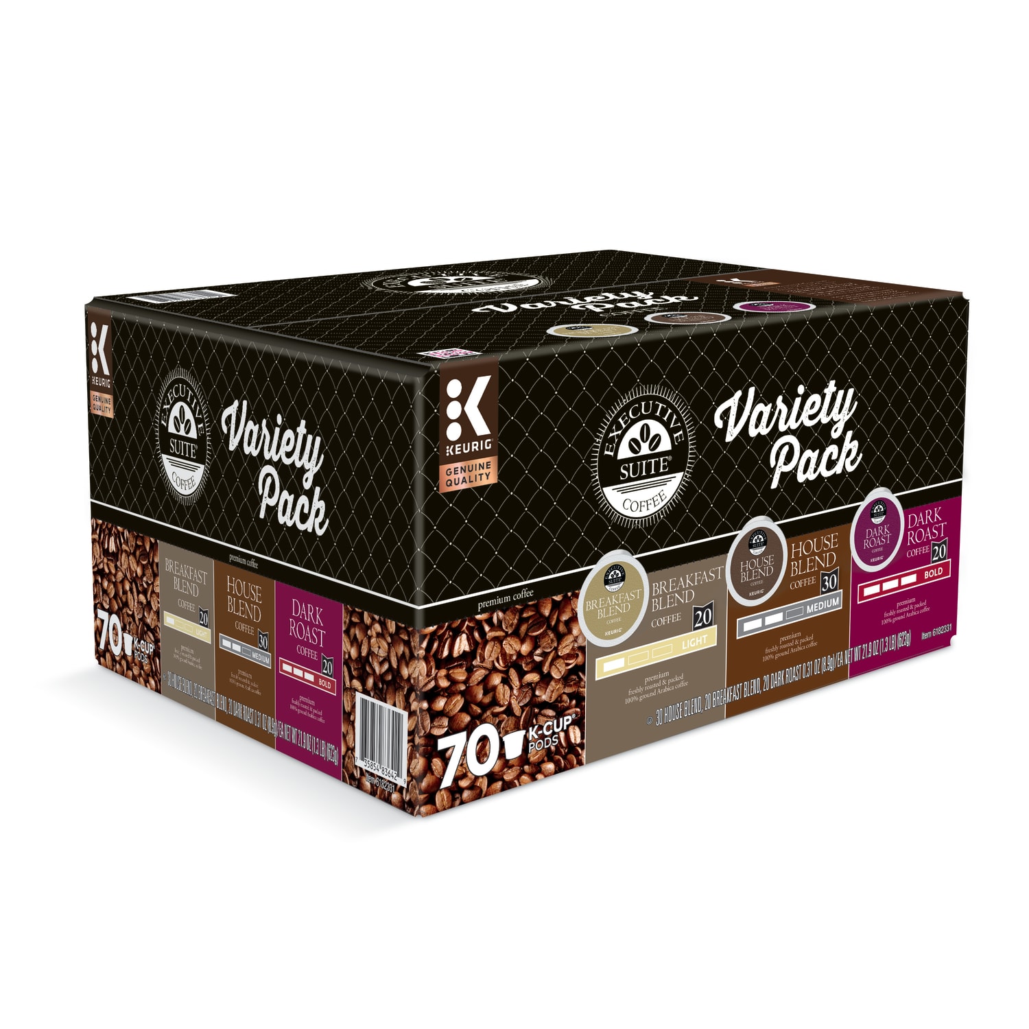 Executive Suite Coffee Single-Serve Coffee K-Cup Pods, Variety Pack, Carton Of 70 - Image 3