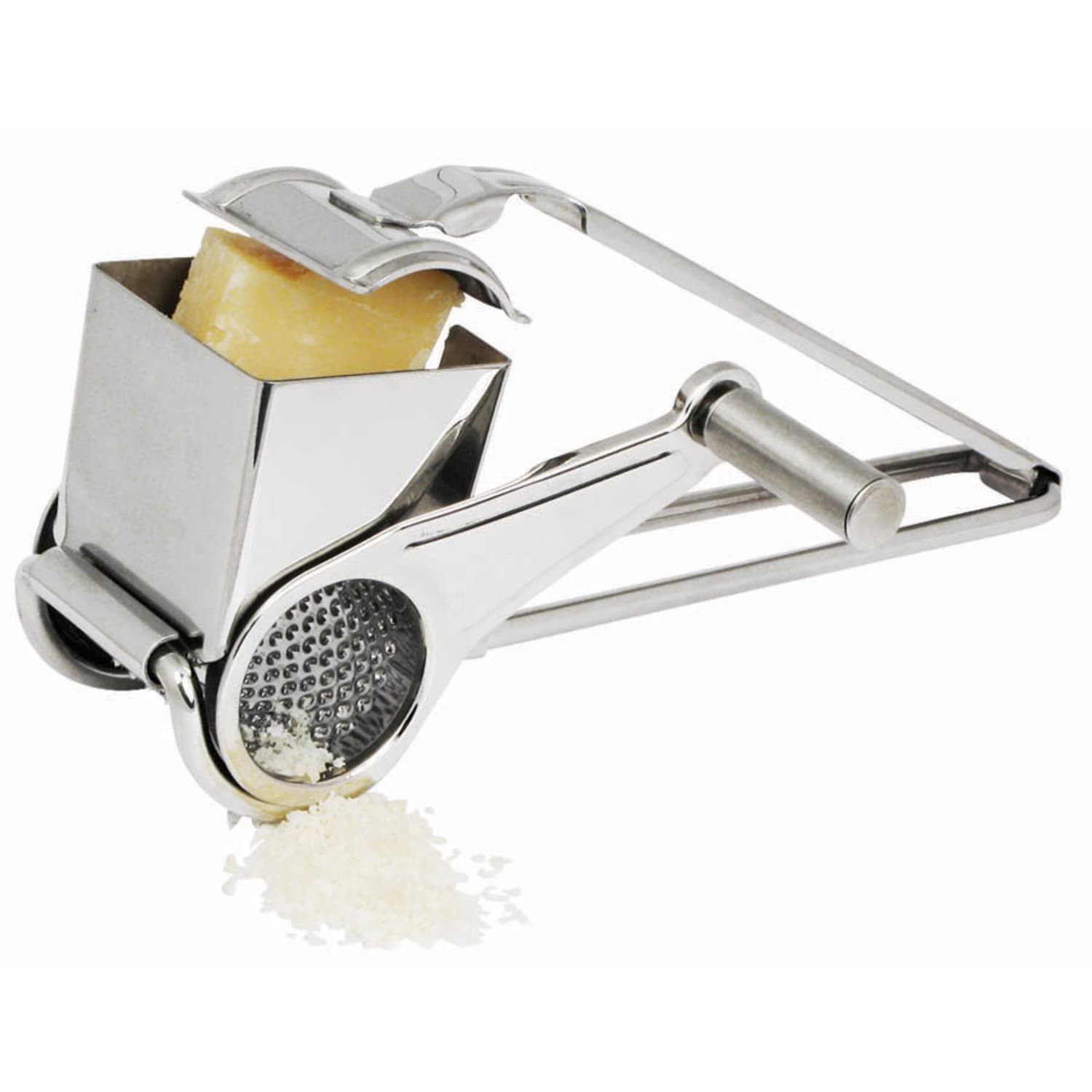 Winco Stainless-Steel Rotary Cheese Grater, Silver - Image 3