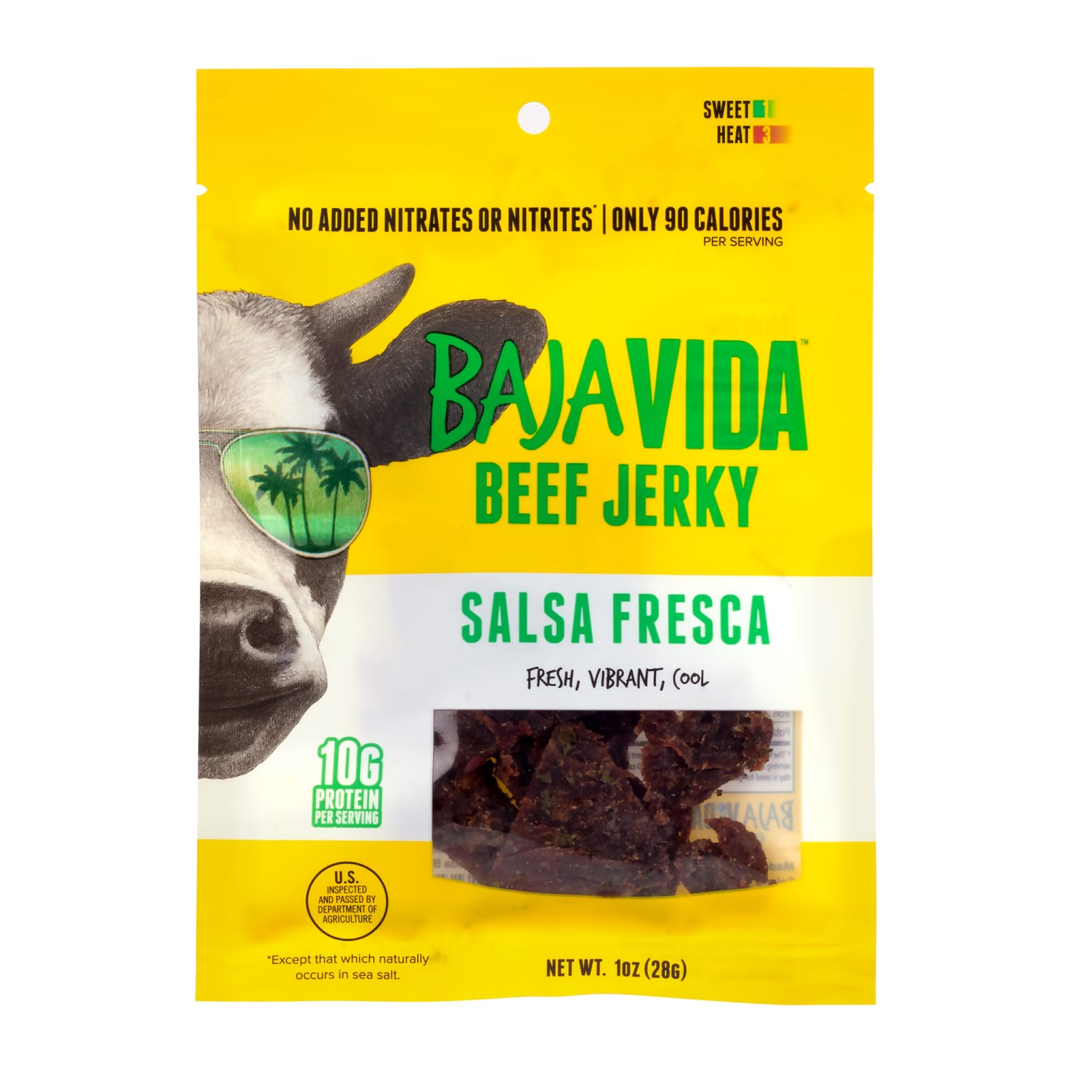 Baja Vida Beef Jerky Salsa Fresca Snack Packs, 1.0 Oz, Box Of 12 Packs - Image 4