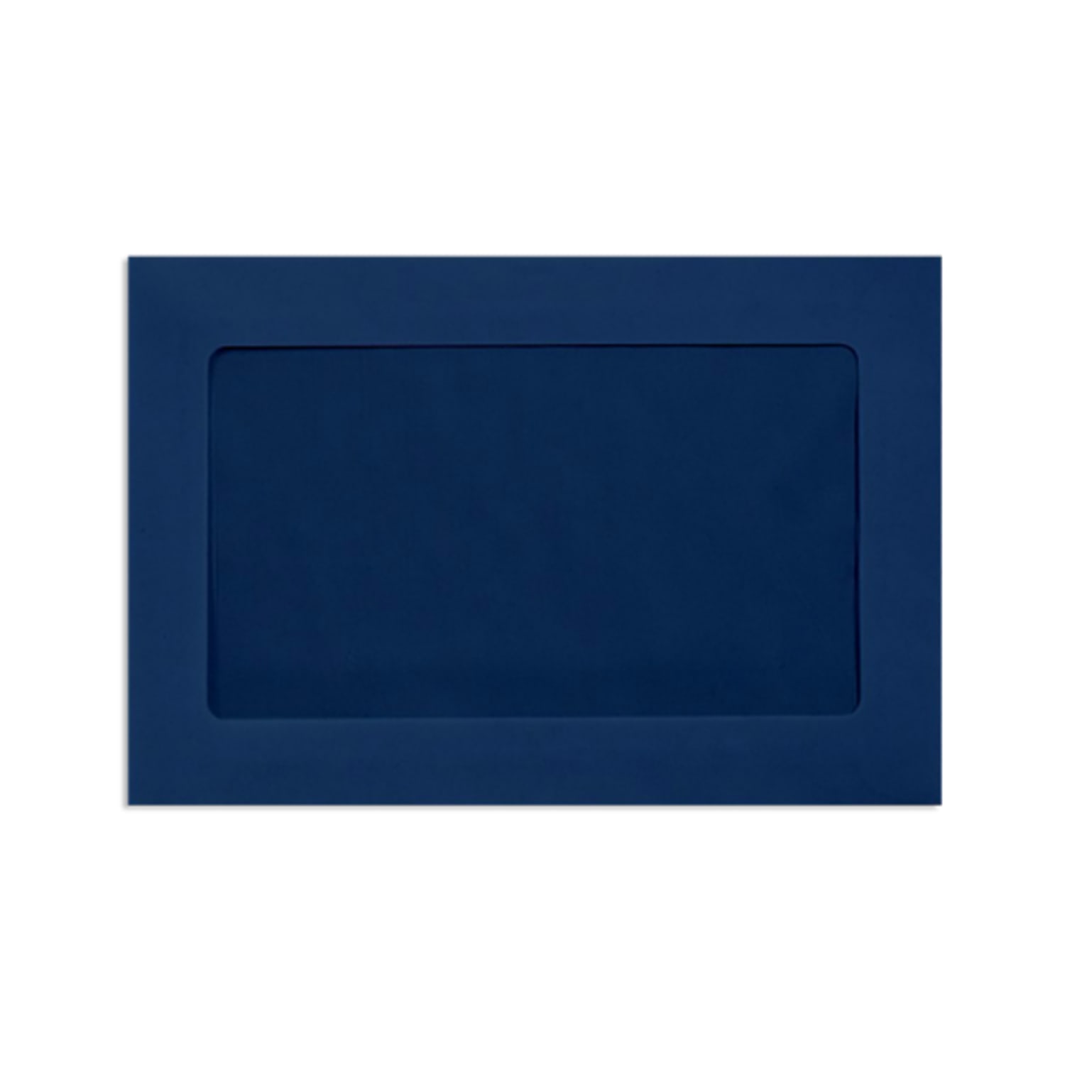 LUX #6 1/2 Full-Face Window Envelopes, Middle Window, Gummed Seal, Navy, Pack Of 250