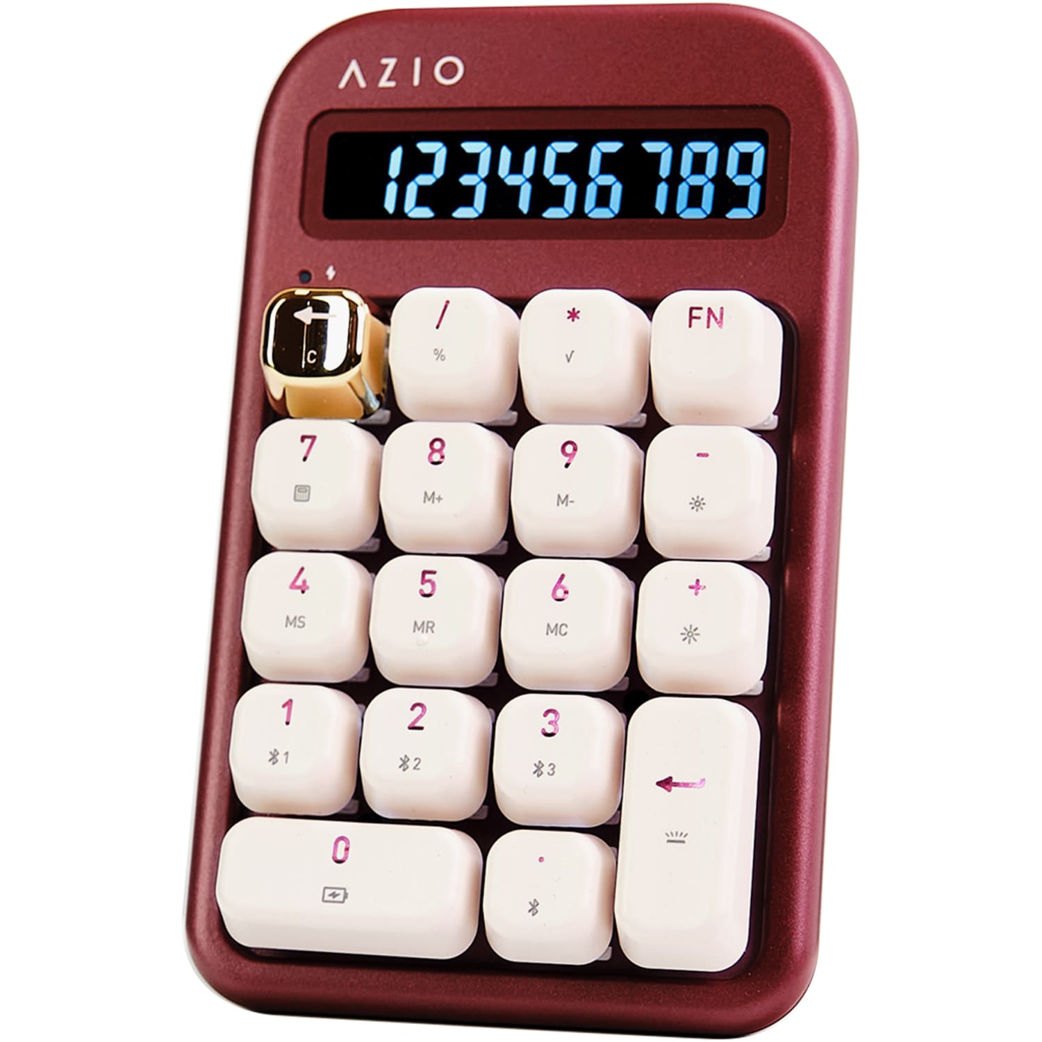 AZIO IZO Number Pad/Standalone Calculator, Blue Switches, Baroque Rose, AZI917800F065 - Image 3