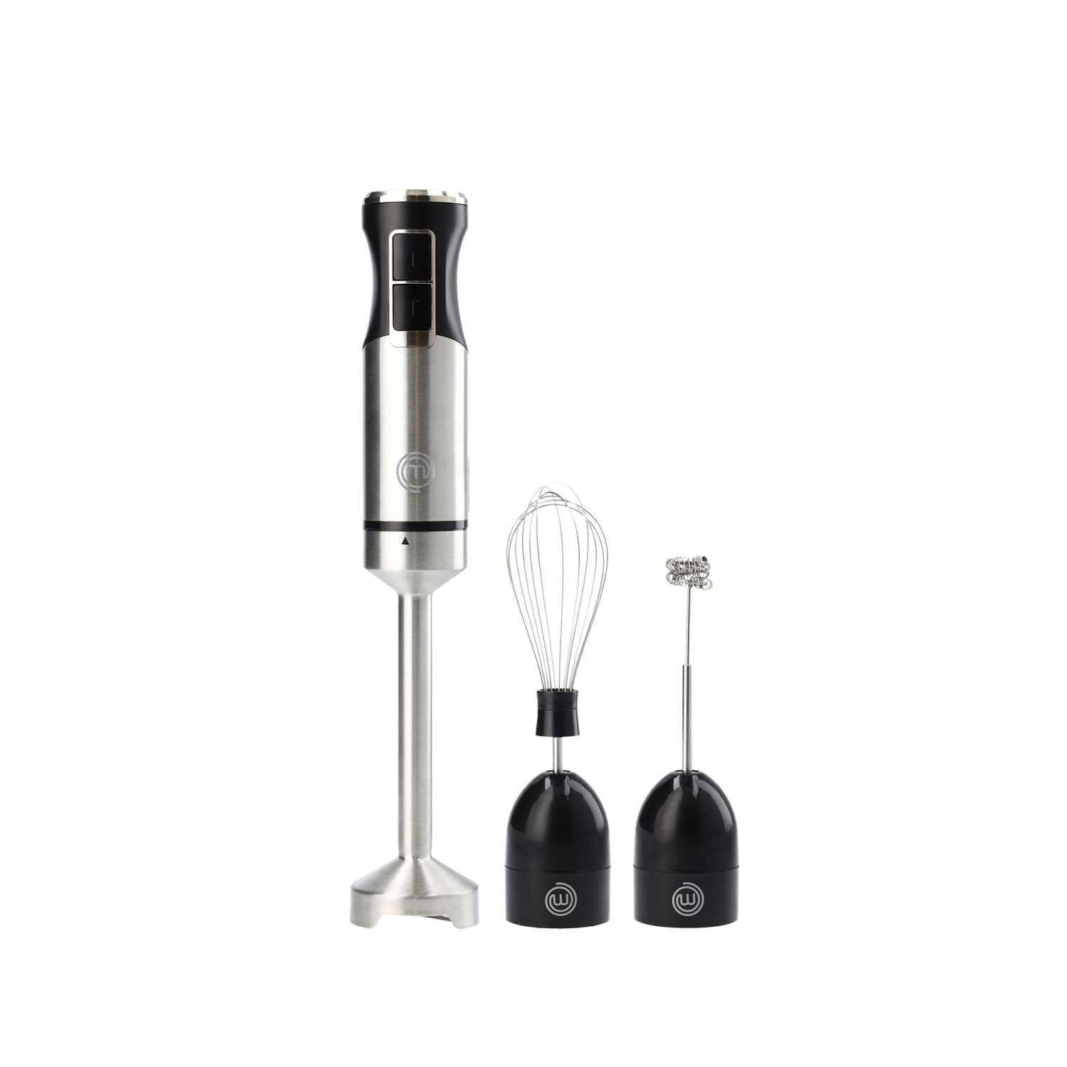 MasterChef 400W Stainless Steel Hand Blender, 2-5/8inH x 2-5/8inW x 14-7/16inD, Black