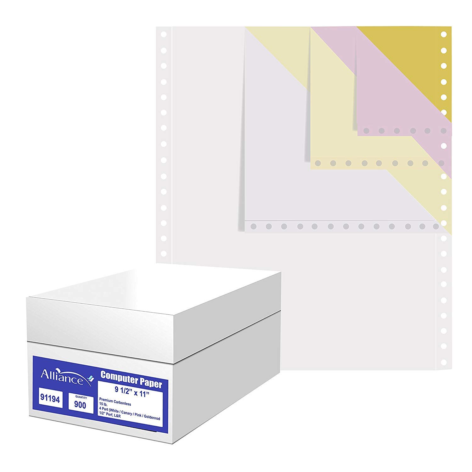 Alliance Carbonless Computer Paper, 9in x 11in, Assorted, 15 lb - Image 3