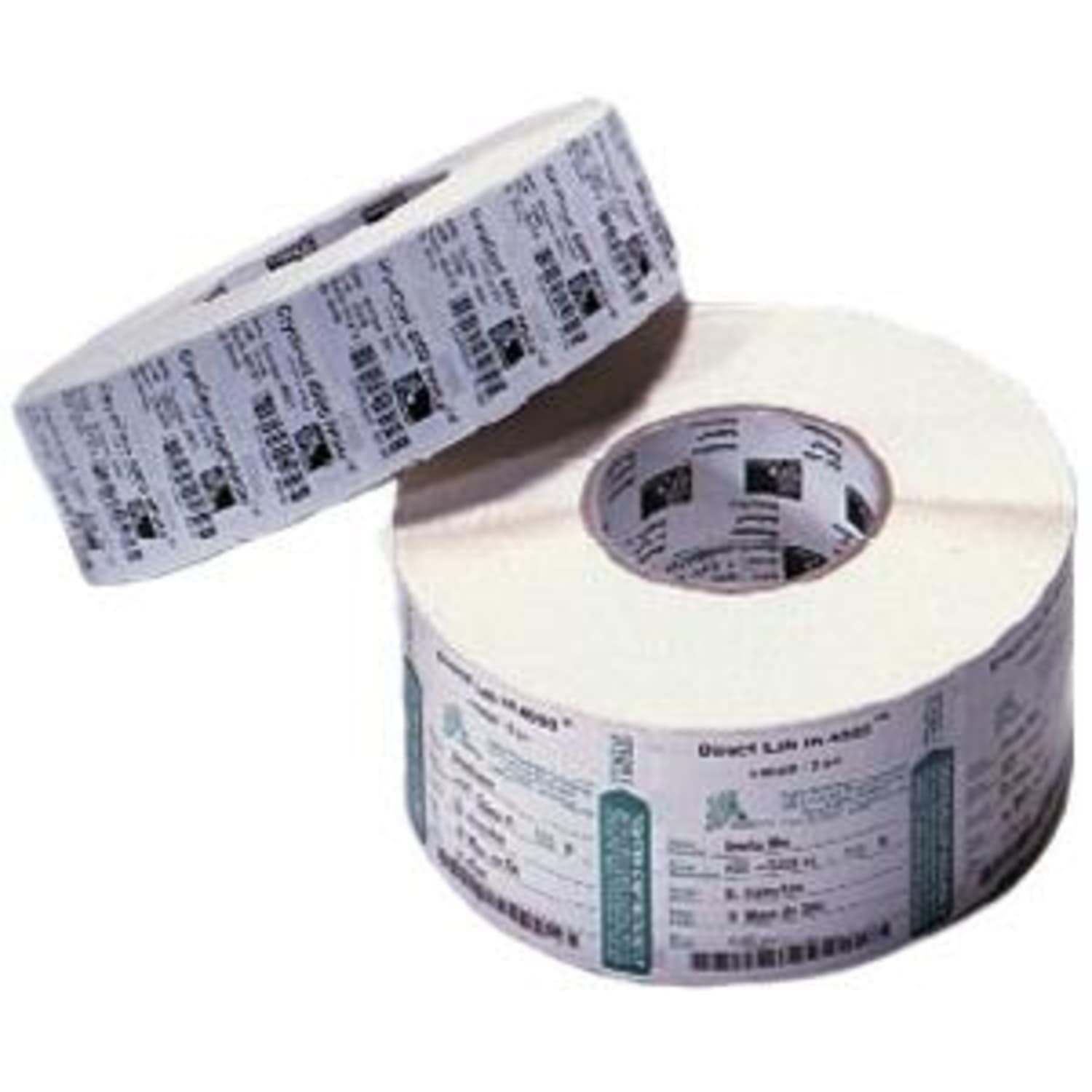Zebra Label Paper 2 x 1in Direct Thermal Zebra Z-Select 4000D 3 in core - 2in Width x 1in Length - Permanent Adhesive - Rectangle - Direct Thermal - White - Paper, Acrylic - 4620 / Roll - 8 / Roll - Image 3