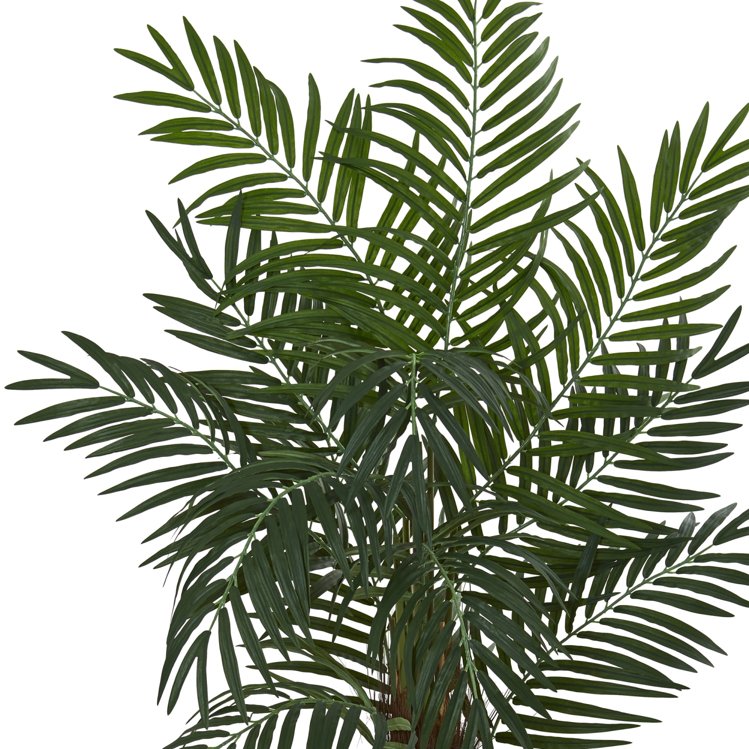Nearly Natural Areca 66in Artificial Palm Tree With Tower Planter, Green/White - Image 3
