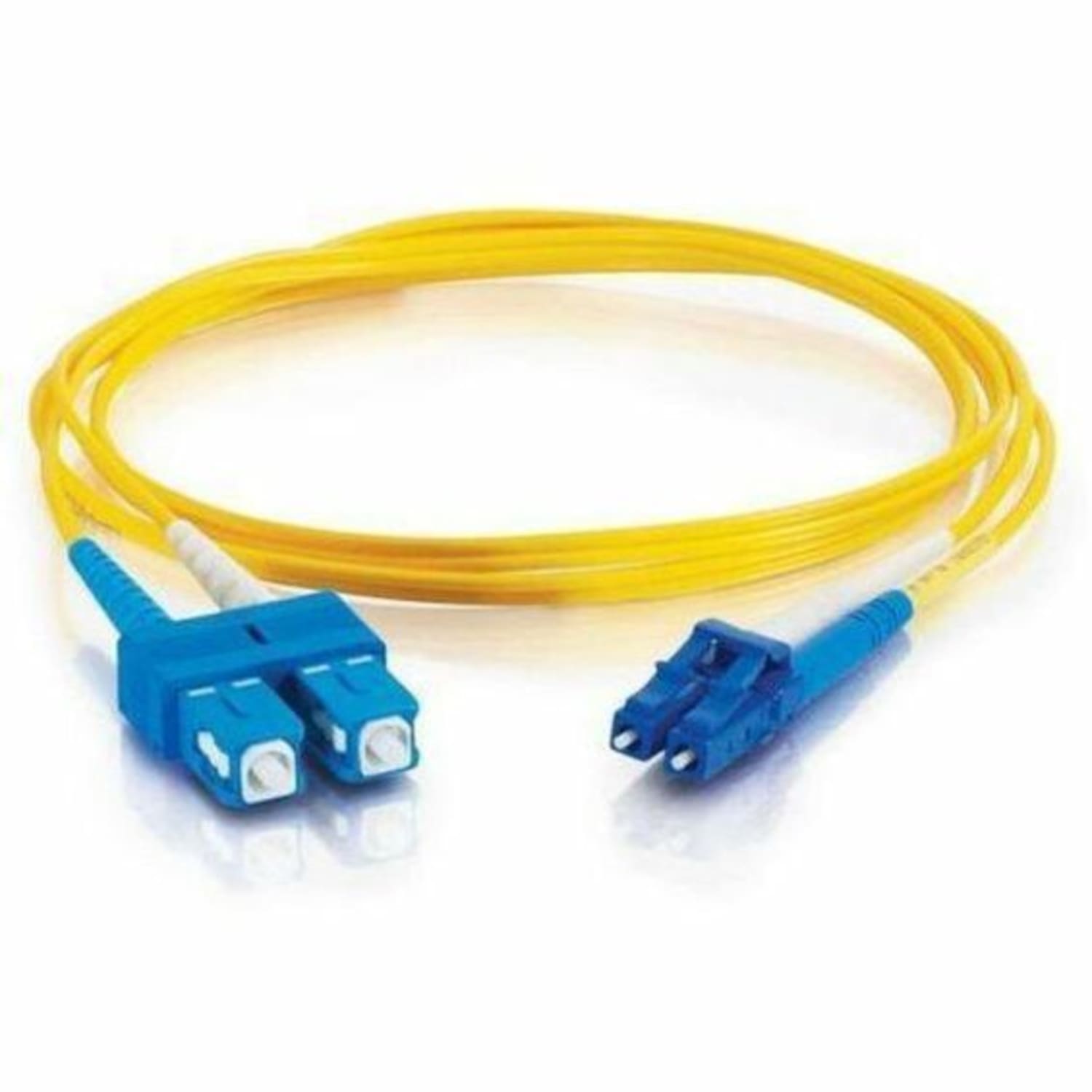 C2G 7m LC-SC 9/125 Duplex Single Mode OS2 Fiber Cable, Yellow, 23ft, 37469 - Image 3