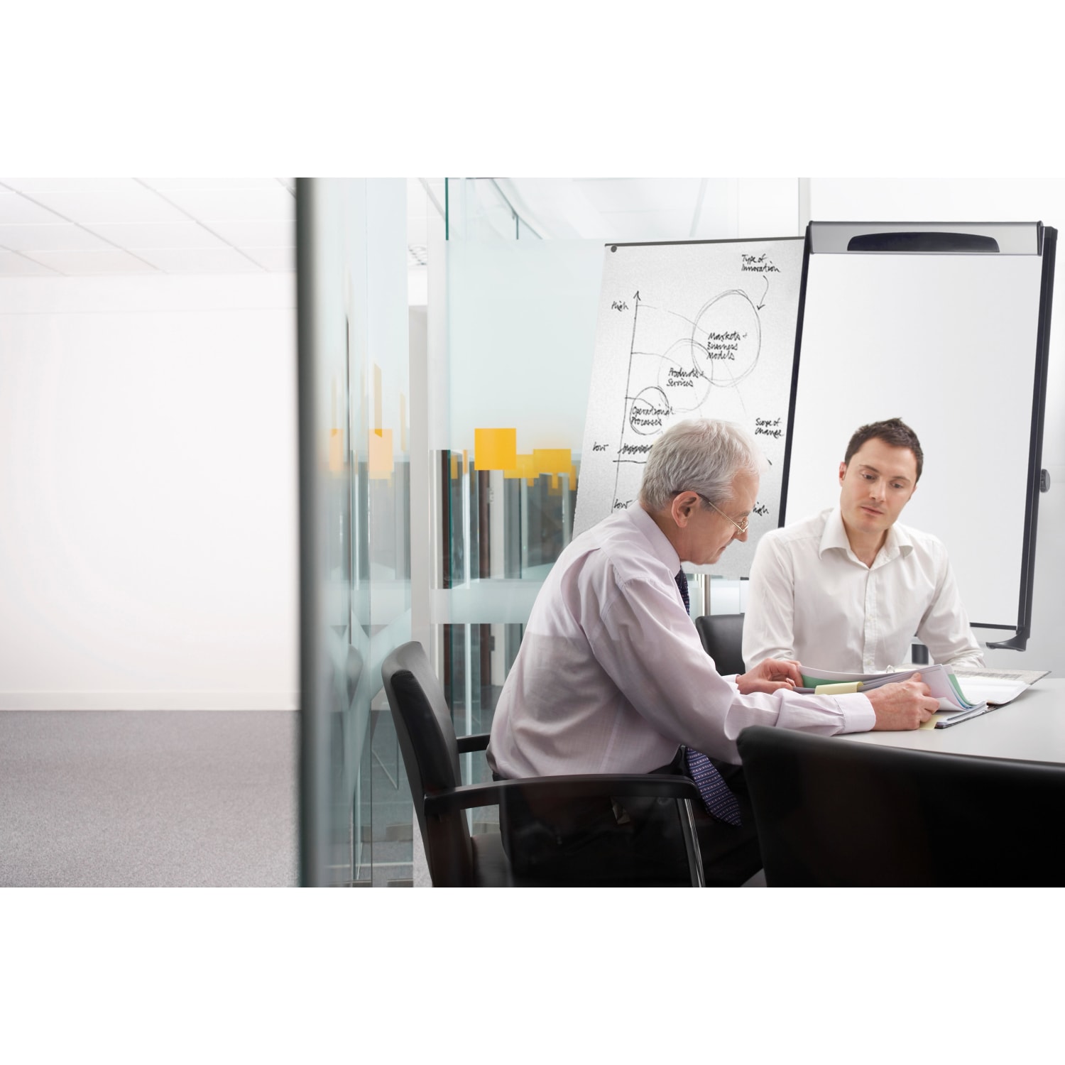 MasterVision Platinum PureWhite Porcelain Magnetic Mobile Dry-Erase Whiteboard Easel, 29in x 41in Metal Frame With Black/Gray Finish - Image 4