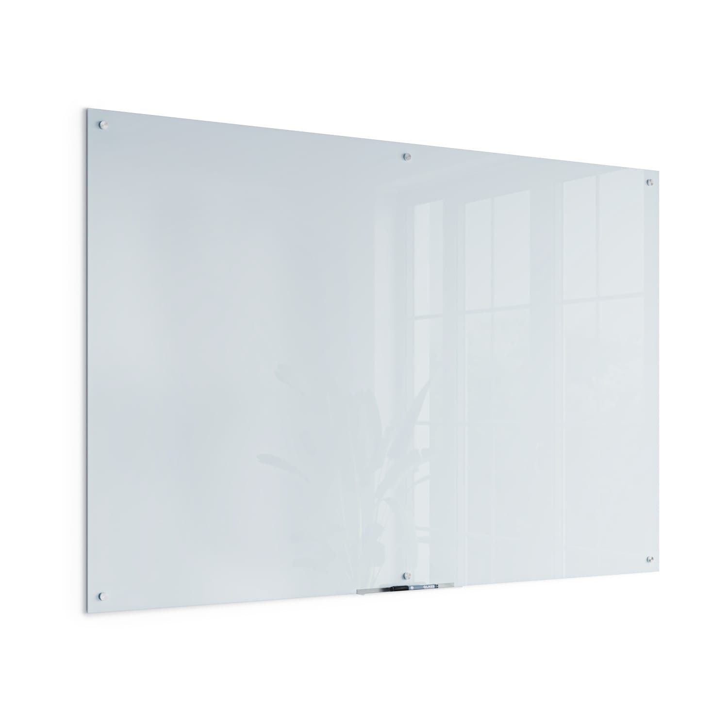 U Brands Non-Magnetic Glass Dry-Erase Board, 72in X 48in, White Frosted Surface, Frameless, Actual Size 70in X 47in (2796U00-01) - Image 5