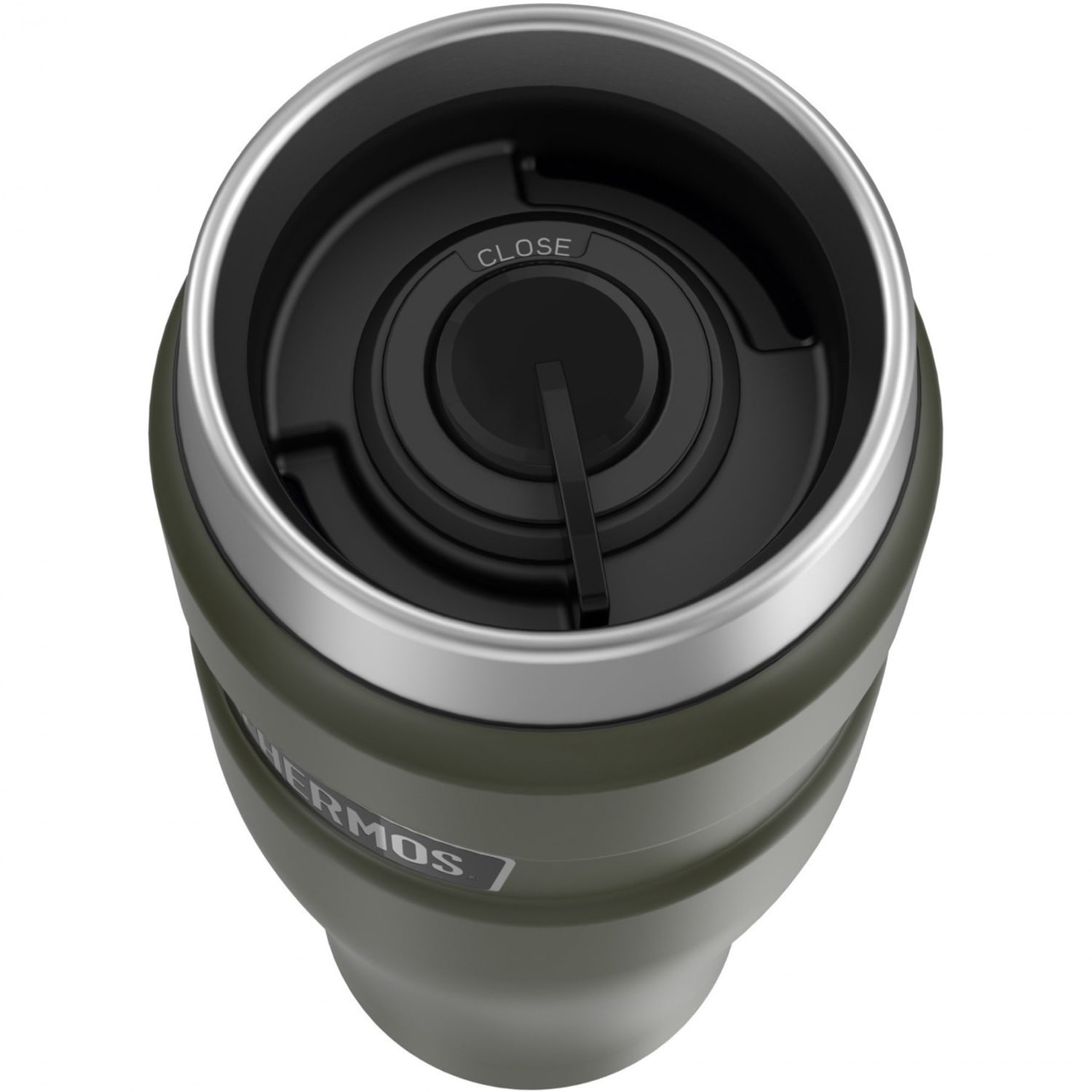 Stainless King SK1005AG4 16-Ounce Stainless King Stainless Steel Travel Tumbler - 2.6in Diameter - Green - Stainless Steel Body - Image 4