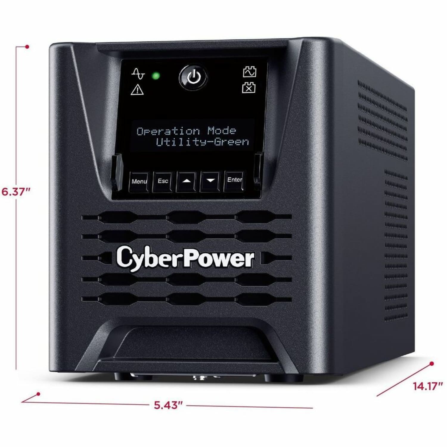 CyberPower Smart App Sinewave PR750LCD3C 750VA Mini-tower UPS - Mini-tower - AVR - 8 Hour Recharge - 3.30 Minute Stan - PR750LCD3C - Image 3