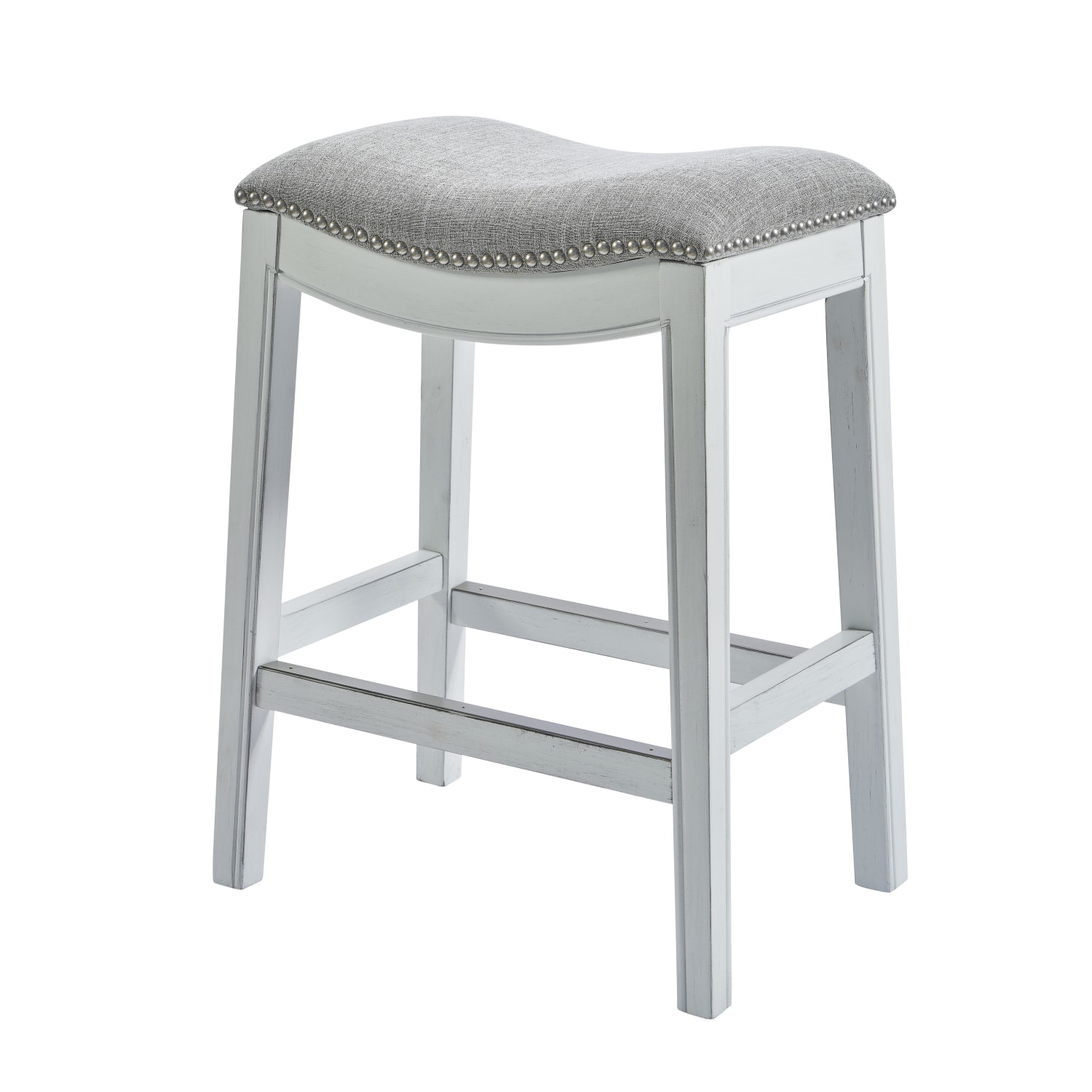New Ridge Home Goods Zoey Counter Stool, White