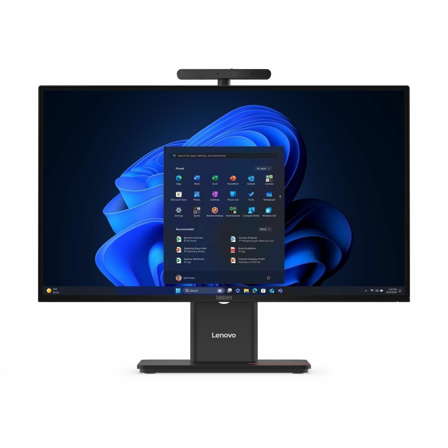 Lenovo ThinkCentre M90a Gen 6 13AT0004US All-in-One Computer, Intel Core Ultra 5 2nd Gen 225, 23.8in Full HD, Win Pro 11, Black - Image 3