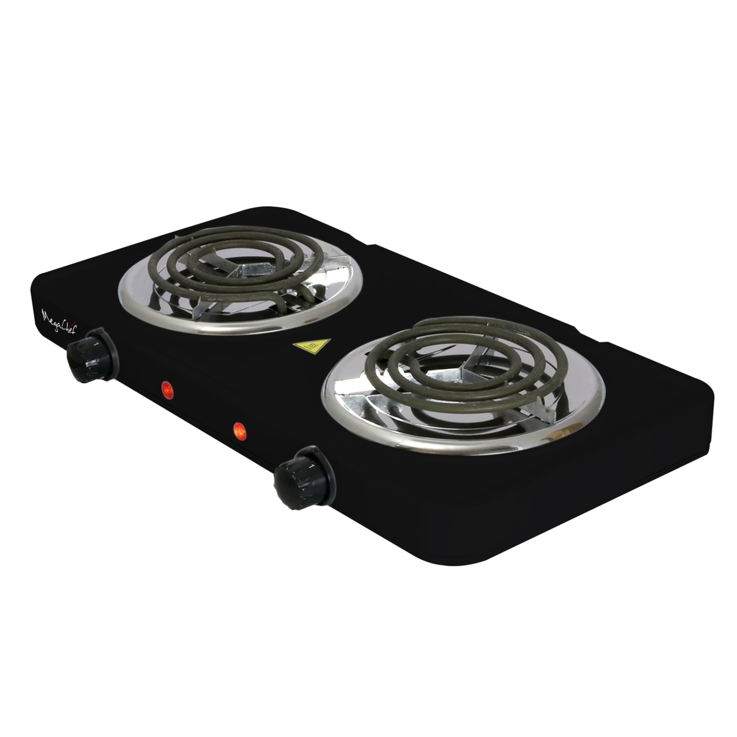 MegaChef Dual Coil Burner Electric Buffet Cooktop Range, 2inH x 17inW x 9inD, Black - Image 5