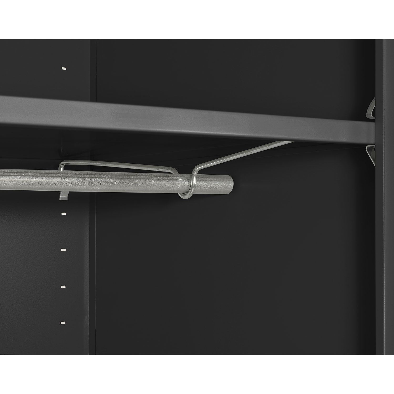 Sandusky Transport Series 46inW Heavy-Duty Assembled Mobile Wardrobe Storage Cabinet, Black - Image 5