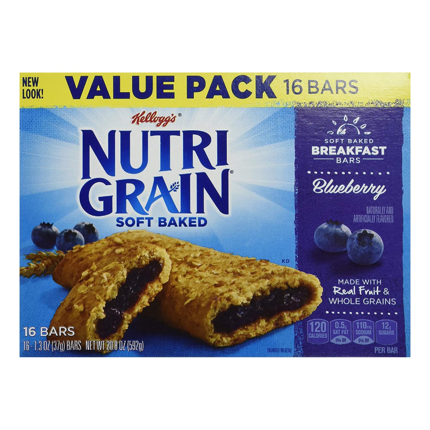 Kelloggs Nutri-Grain Bars, Blueberry, 1.3 Oz, Box Of 16 - Image 3