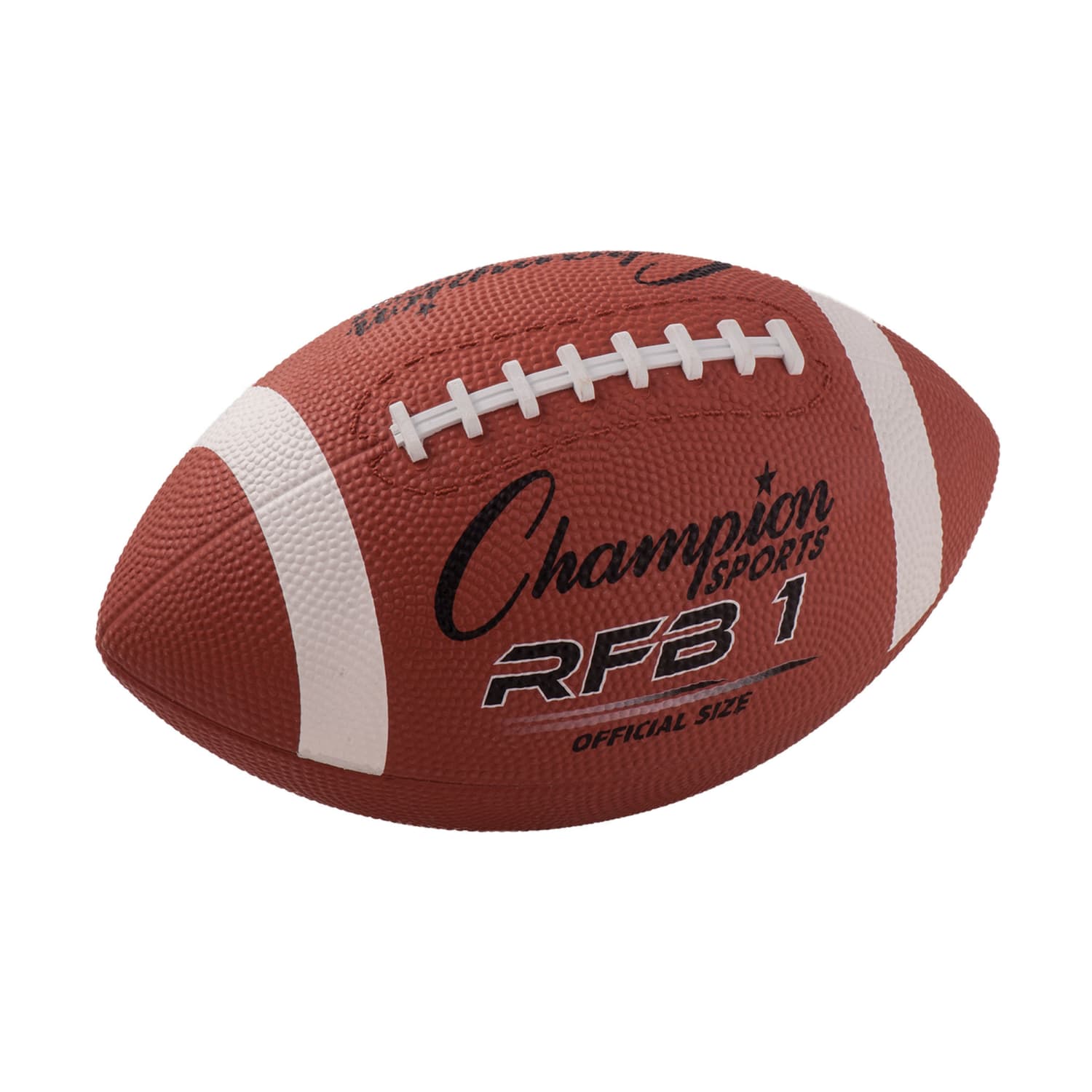 Champion Sports Rubber Footballs, Official Size, Brown, Pack Of 2 Balls - Image 3