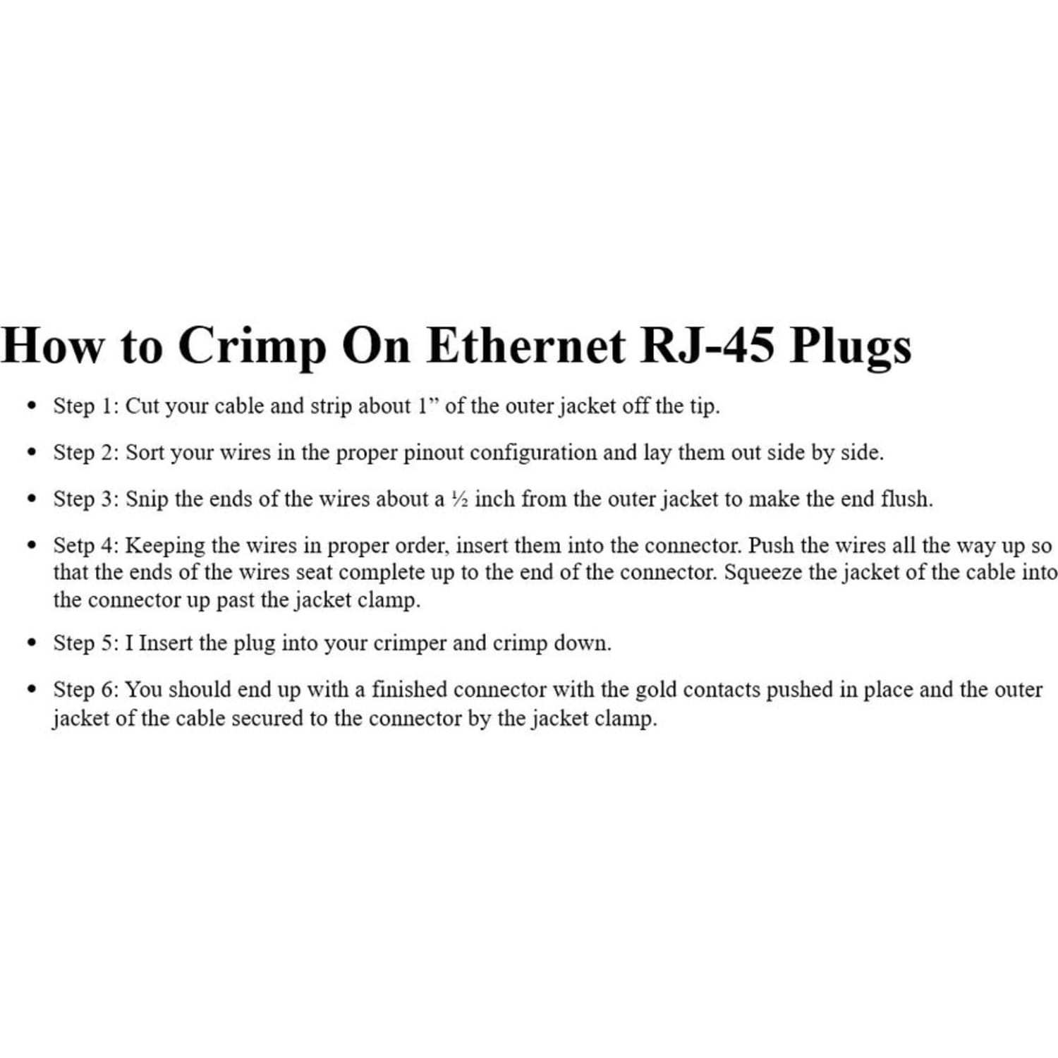 4XEM 50 Pack Cat6 RJ45 Modular Ethernet Plugs for Stranded or Solid CAT6 Cable - 50 Pack Modular RJ45 Ethernet ends  - 4X50PKC6 - Image 4