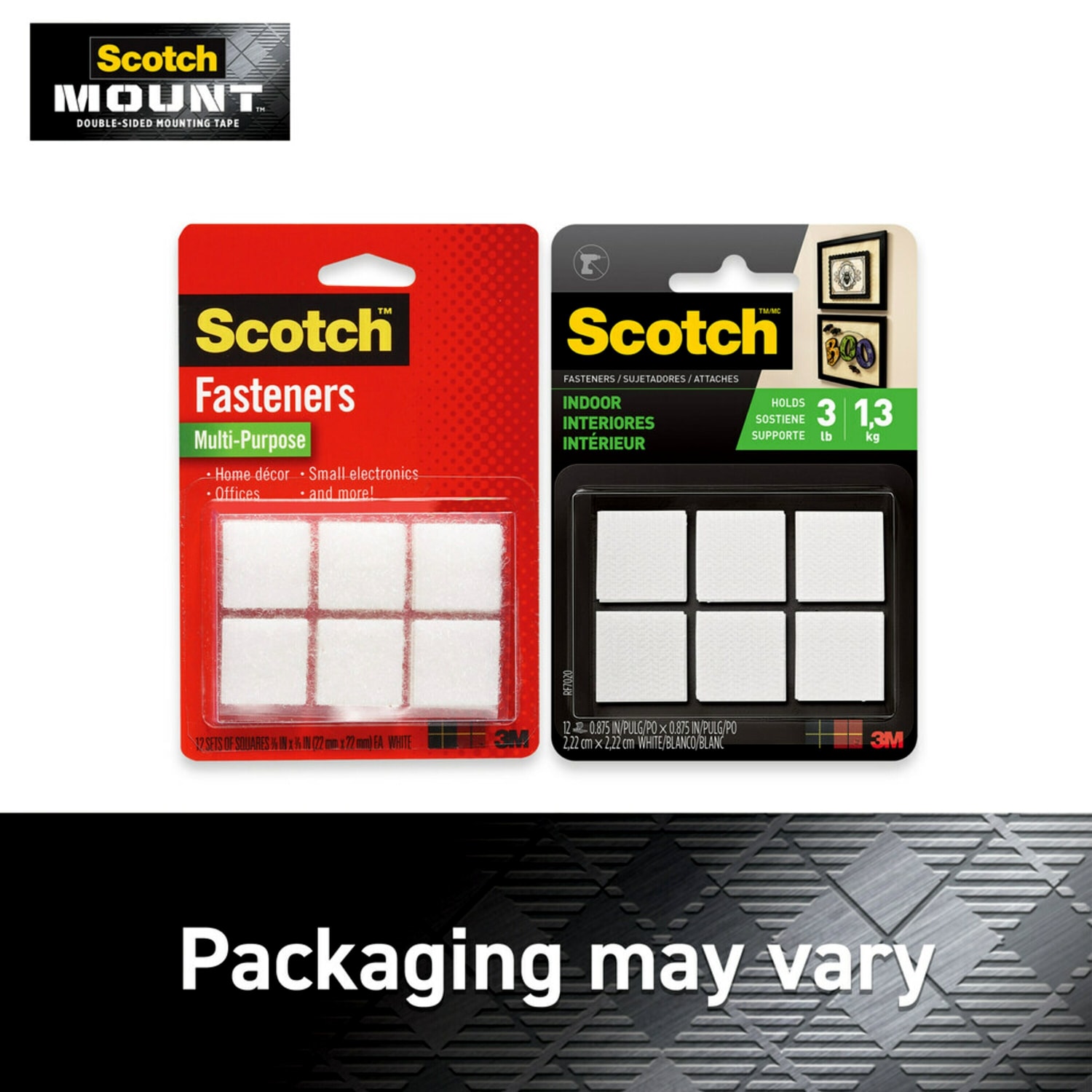 Scotch Sticky Back Hook & Loop Fastener Tape, White, 7/8in x 7/8in, Pack Of 24 - Image 6