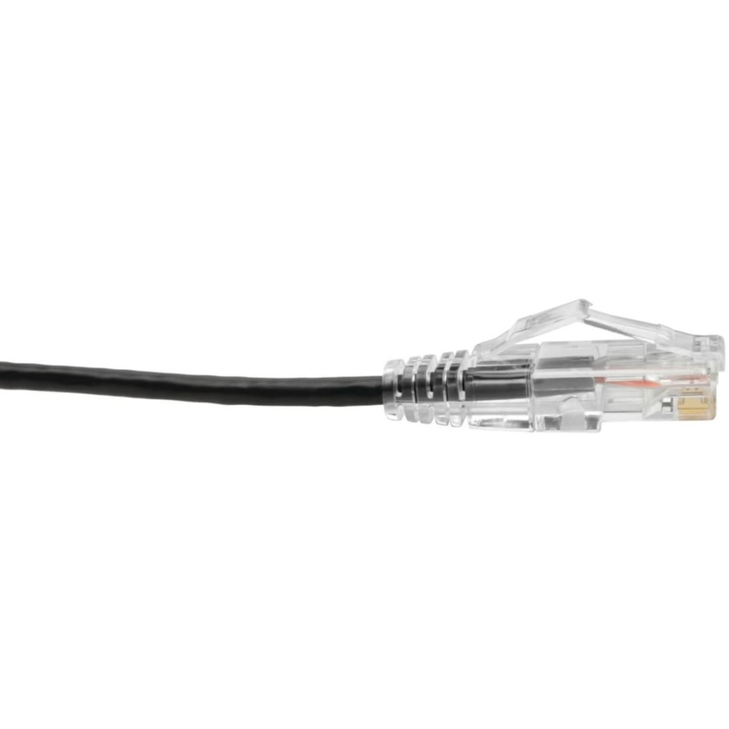 Tripp Lite Cat6 UTP Patch Cable (RJ45) - M/M, Gigabit, Snagless, Molded, Slim, Black, 2 ft - 2 ft Category 6 Network Cable  - N201S02BK - Image 5