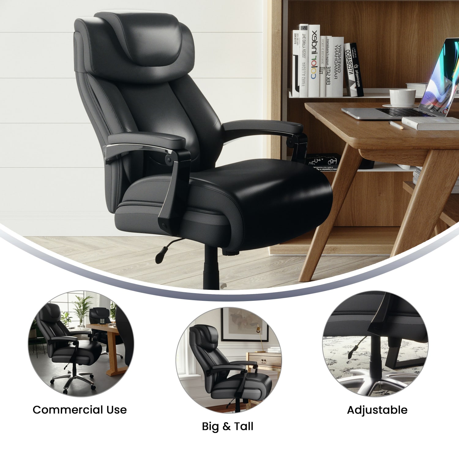 Flash Furniture Hercules Big Tall Ergonomic LeatherSoft Faux Leather Office Chair With HeightAdjustable Headrest BlackGray PopularChairscom Flash Furniture Hercules Big Tall Ergonomic LeatherSoft Faux Leather Office Chair With Height Adjustable Headrest BlackGray PopularChairscom