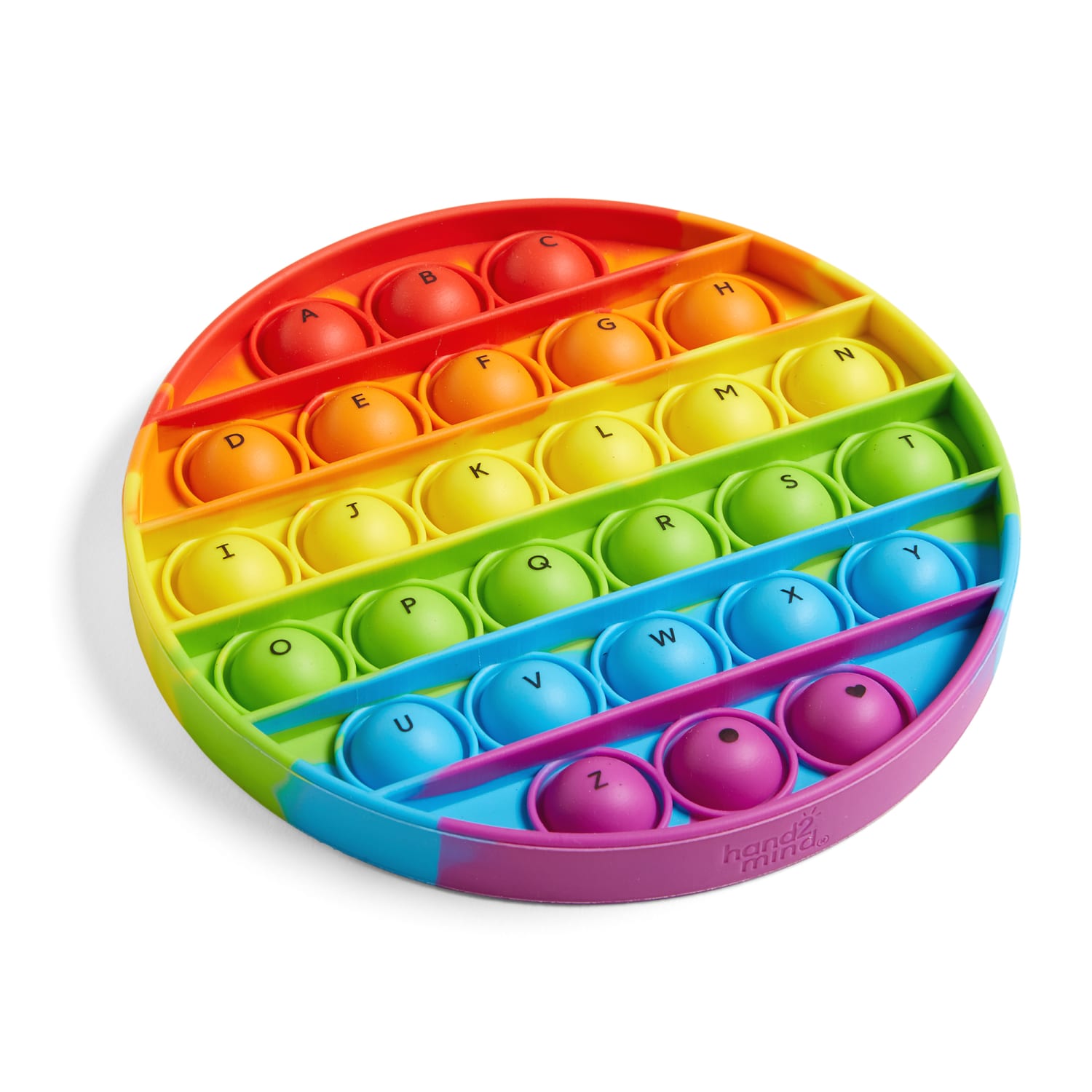 Hand2Mind Circular Alphabet Pop It Fidgets, Multicolor, Set Of 6 Fidgets - Image 3